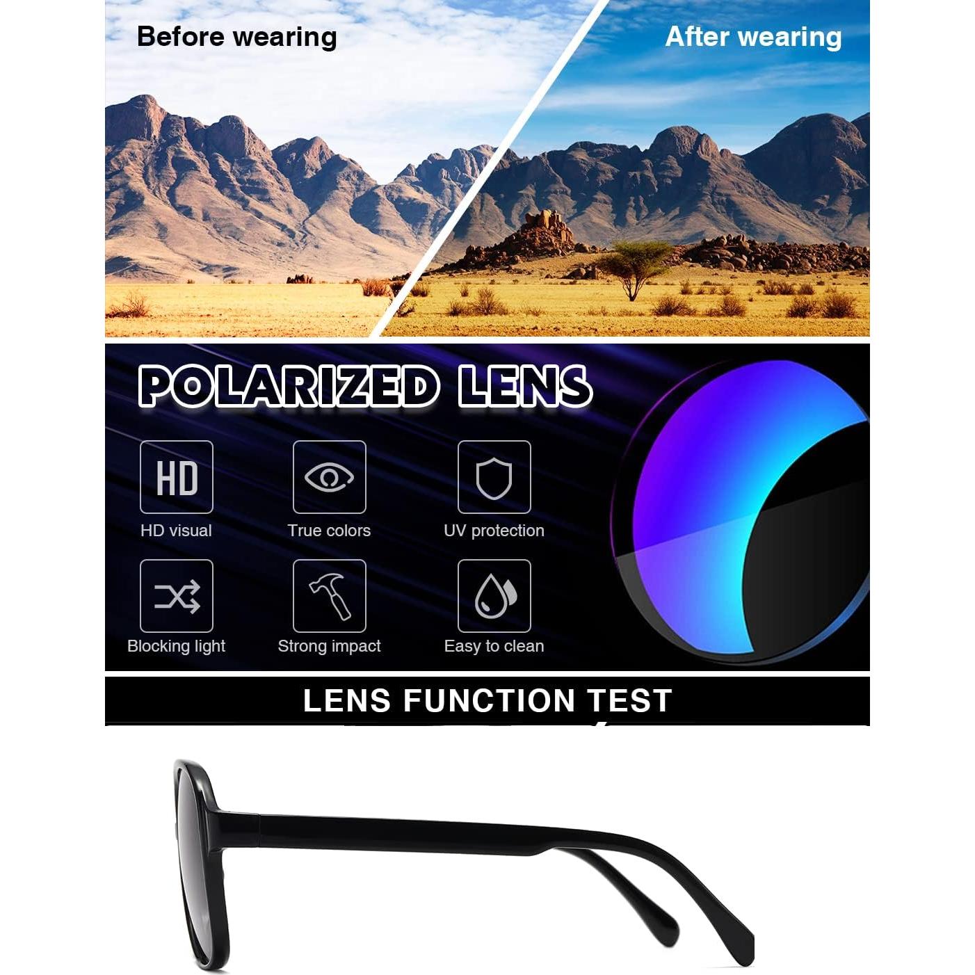 Gafas de sol aviador TIANYESY retro unisex con protección UV