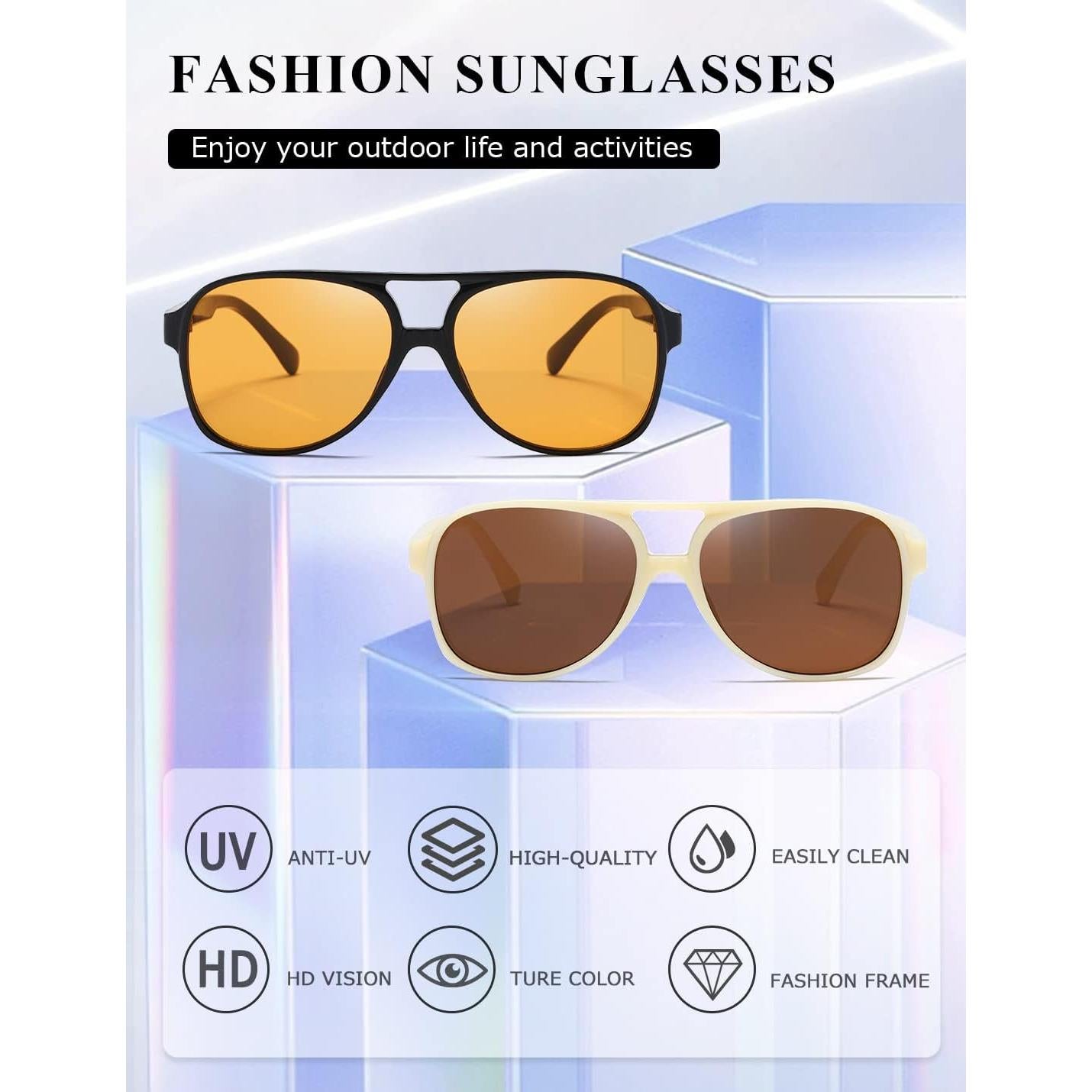 Gafas de sol aviador TIANYESY retro unisex 54x63mm