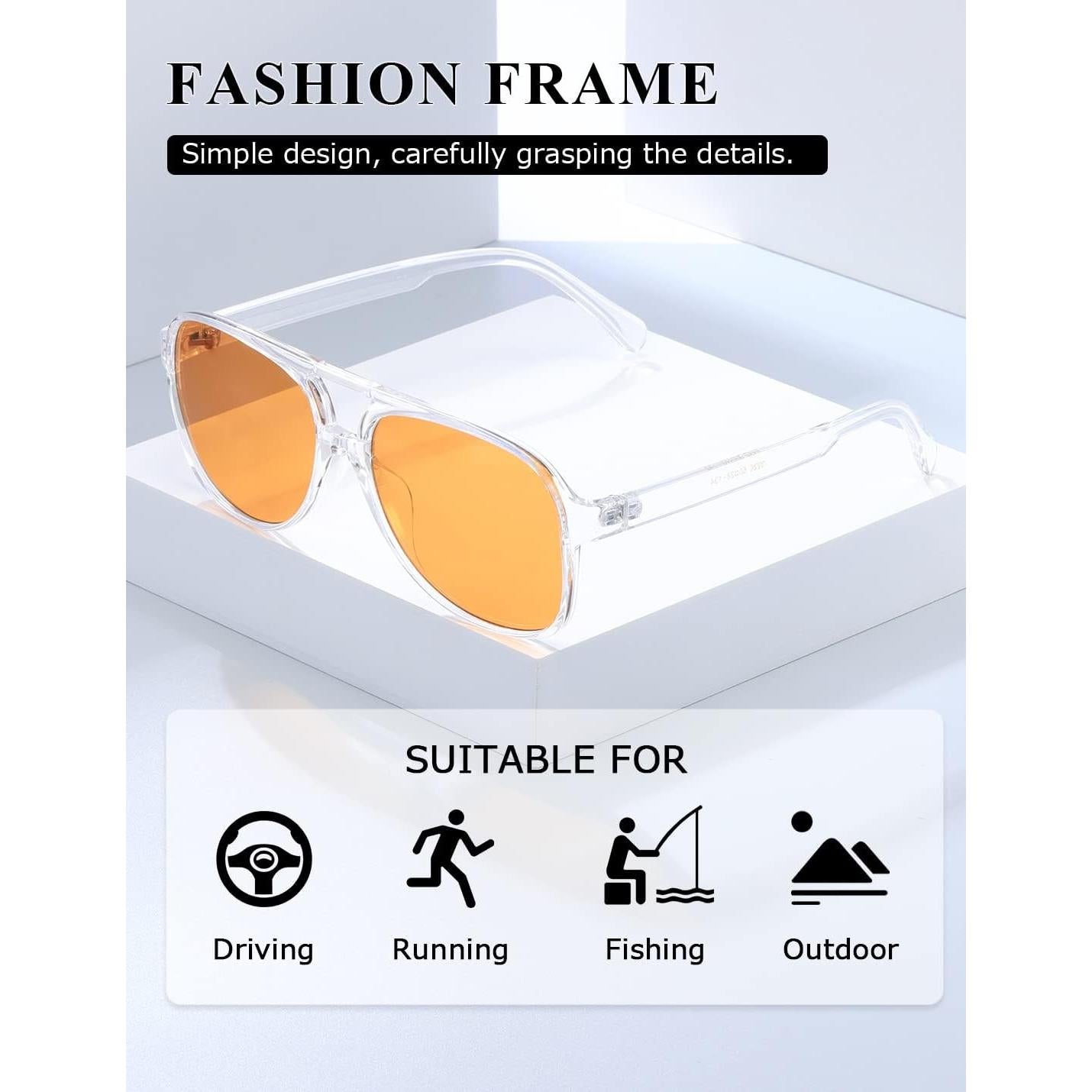 Gafas de sol TIANYESY aviador retro unisex con protección UV