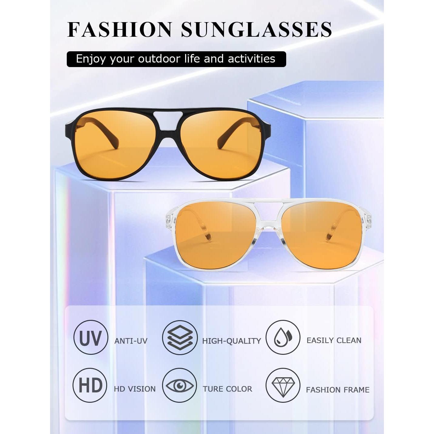 Gafas de sol TIANYESY aviador retro unisex con protección UV