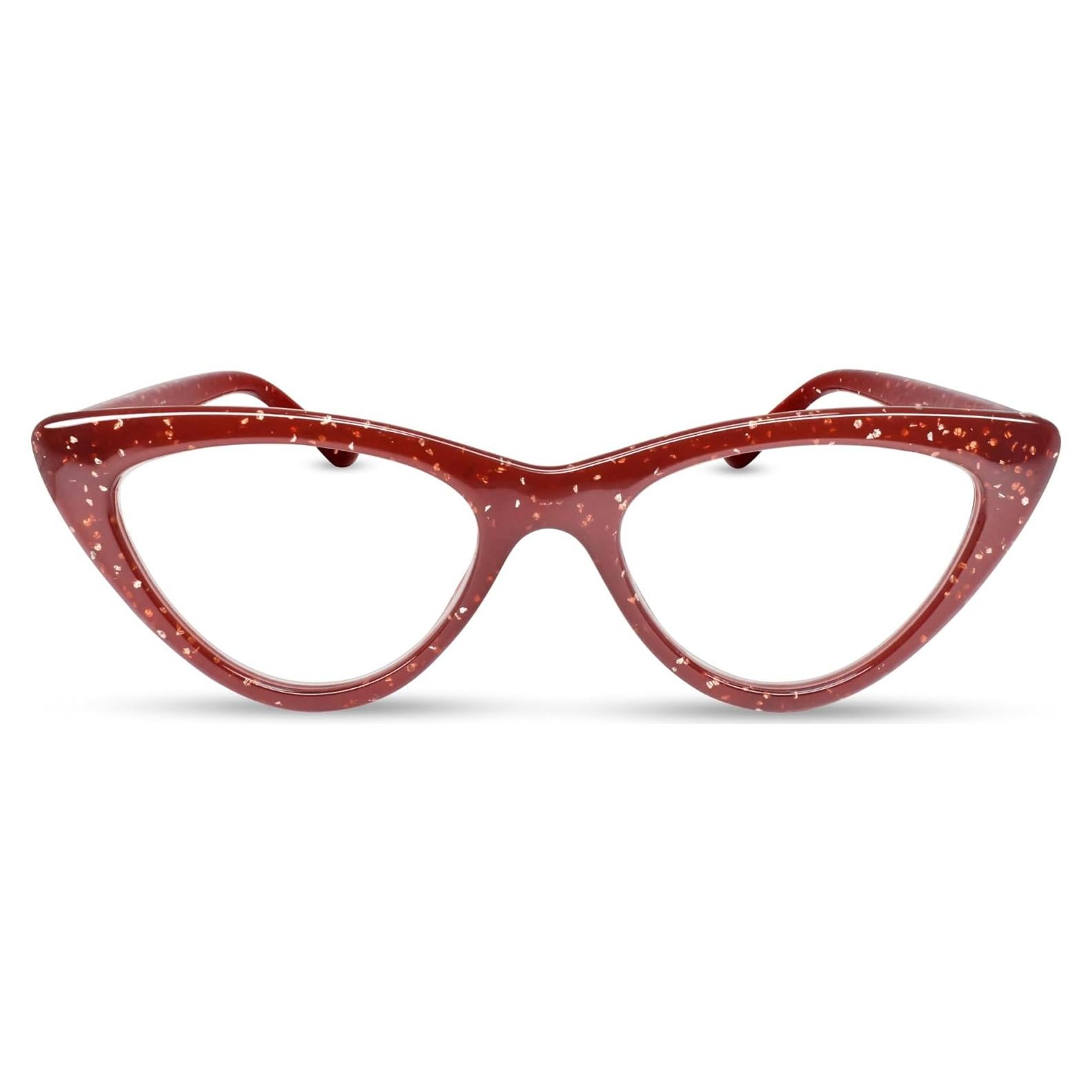 Gafas de lectura Cat Eye 5.0 Brillo Rojo Rubí 2SeeLife