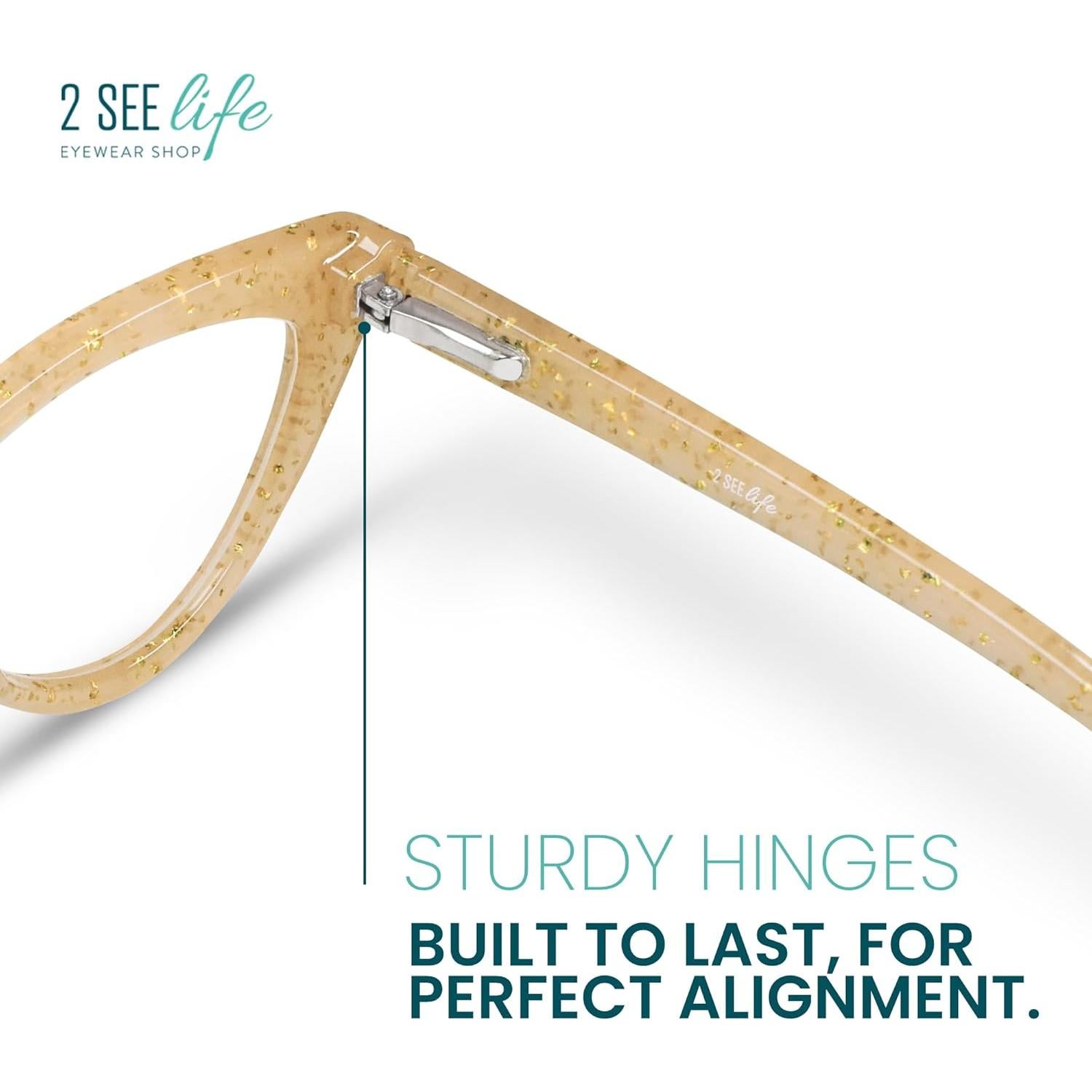 Gafas de lectura ojo de gato 1.5x 2SeeLife marrón