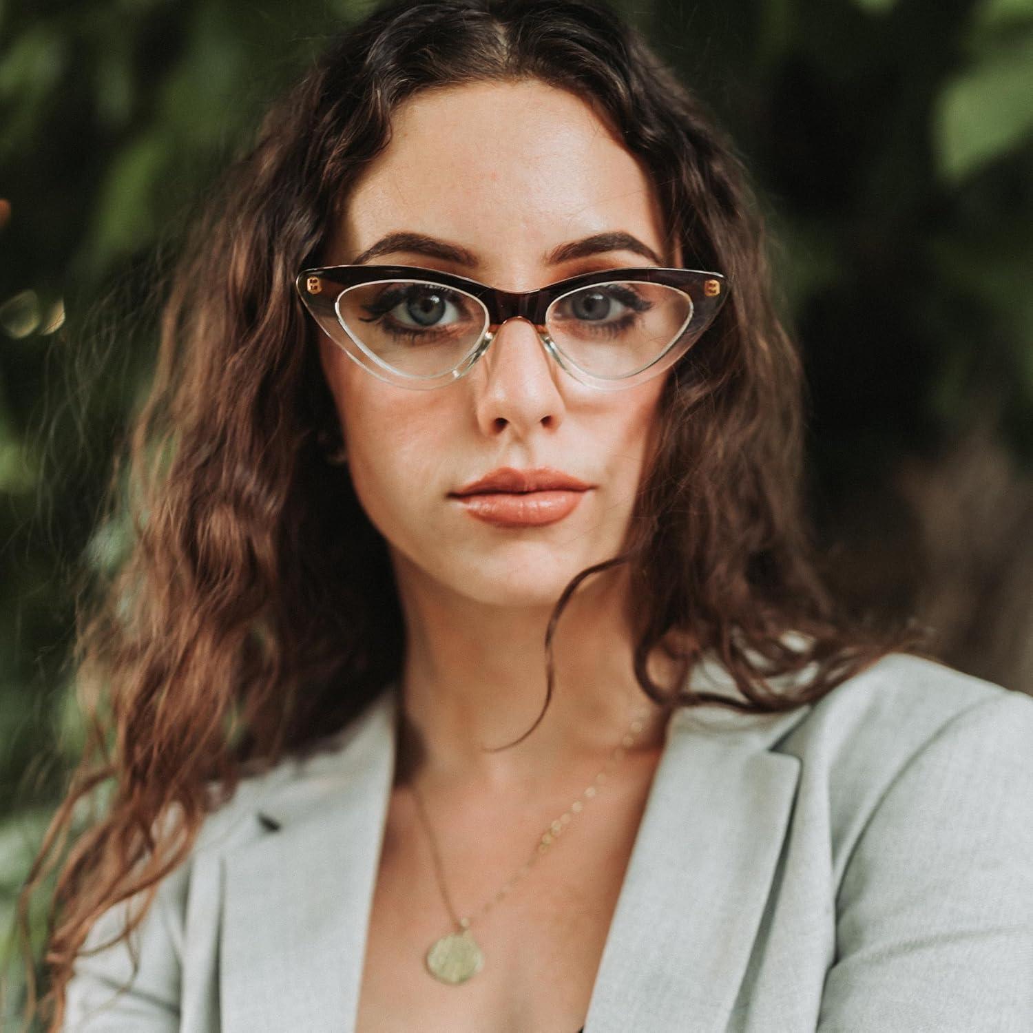 Gafas de lectura 2.5x 2SeeLife ojo de gato marrón para mujer