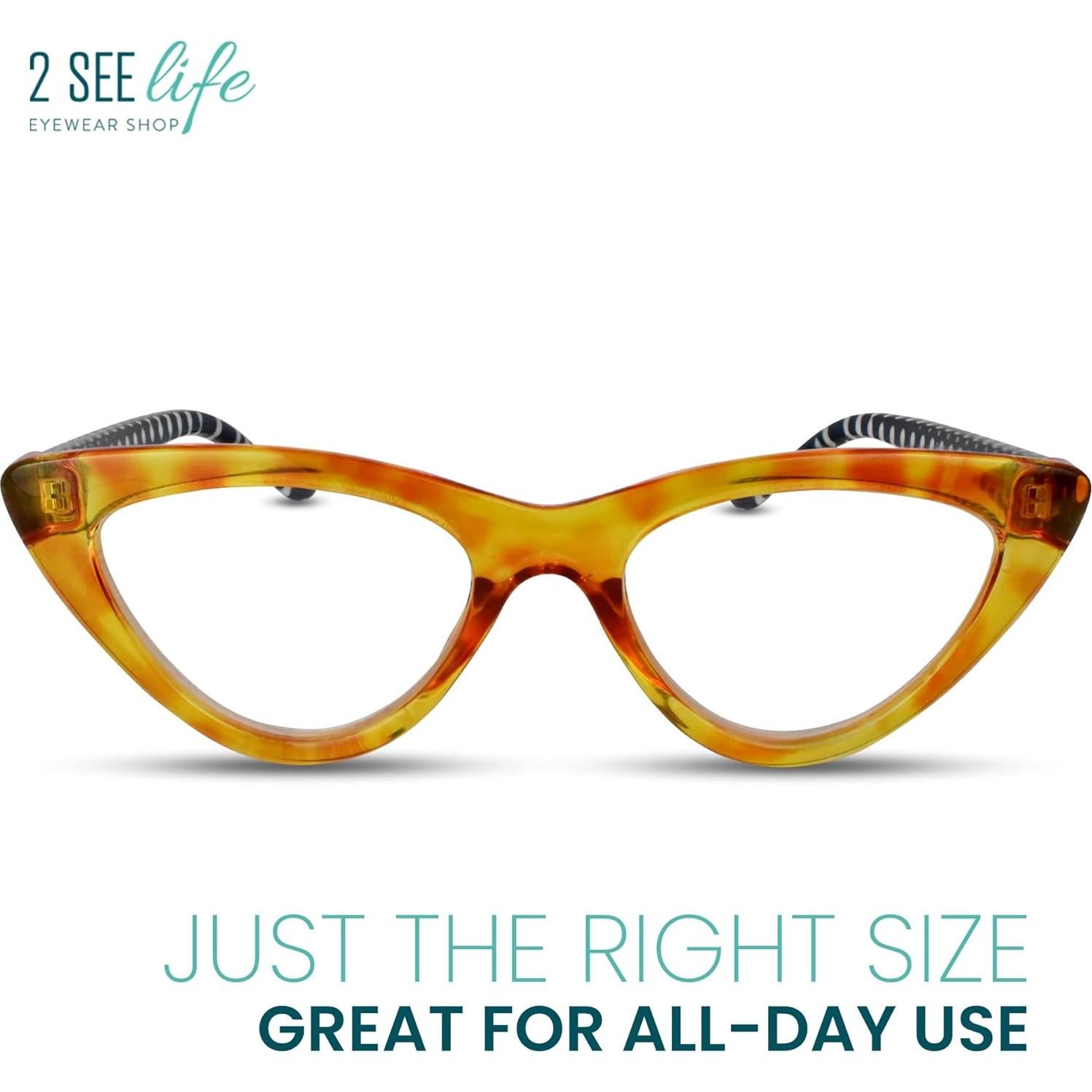 Gafas de lectura Cat Eye 1.0 Miel para mujeres - 2SeeLife