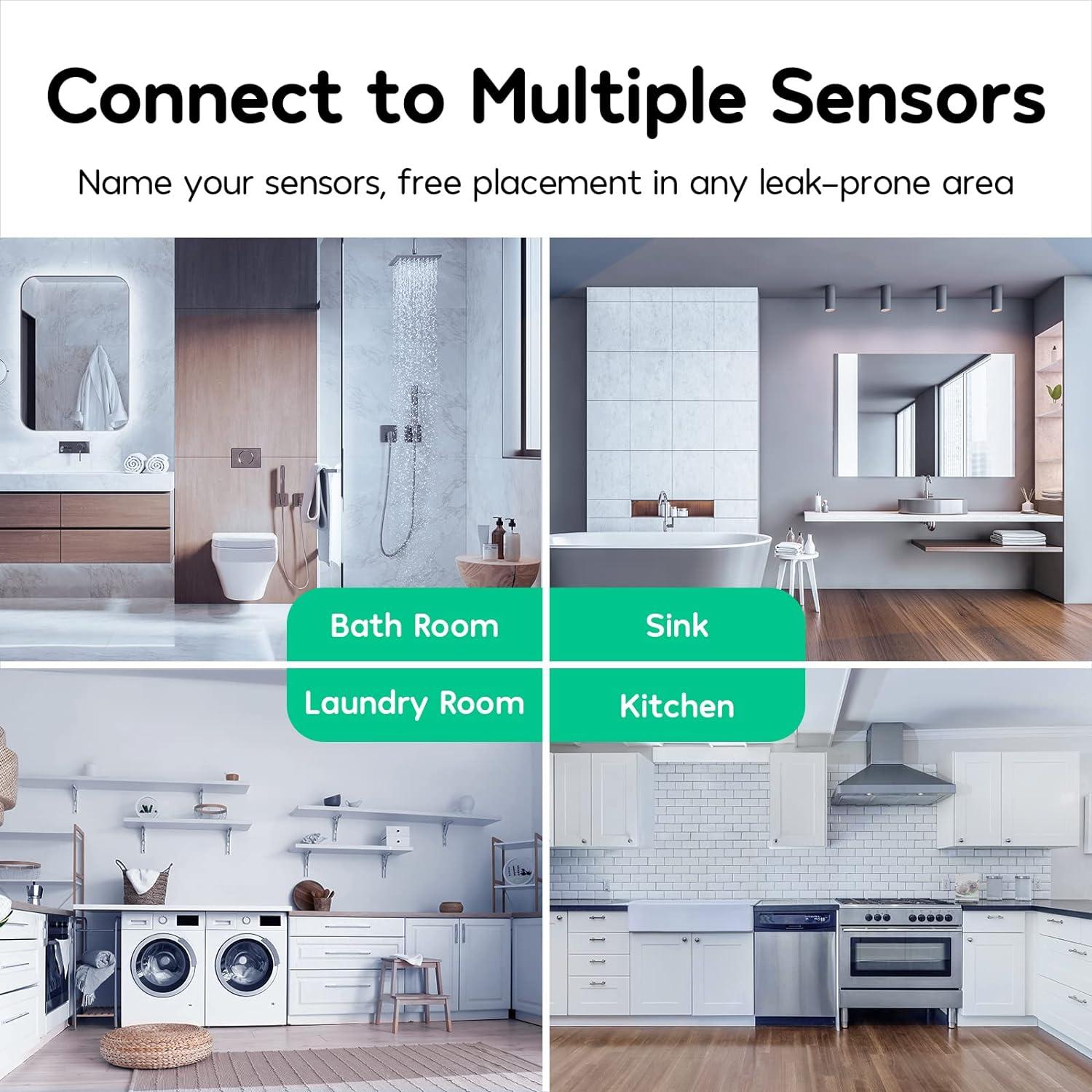 Detector de Fugas de Agua WiFi Winees S1 Lite, Alarma 100dB