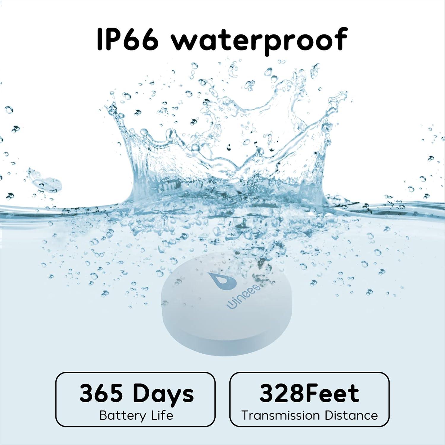 Detector de Fugas de Agua WiFi Winees S1 Lite, Alarma 100dB