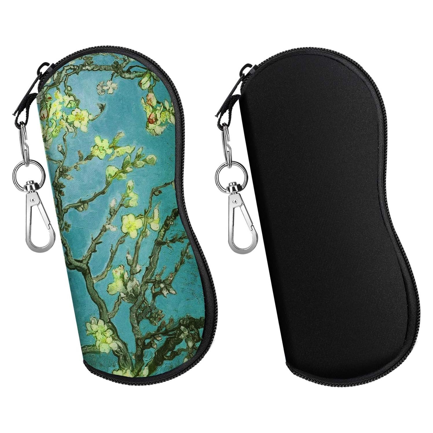 Funda para Gafas MoKo Neopreno Negro y Flor de Almendra