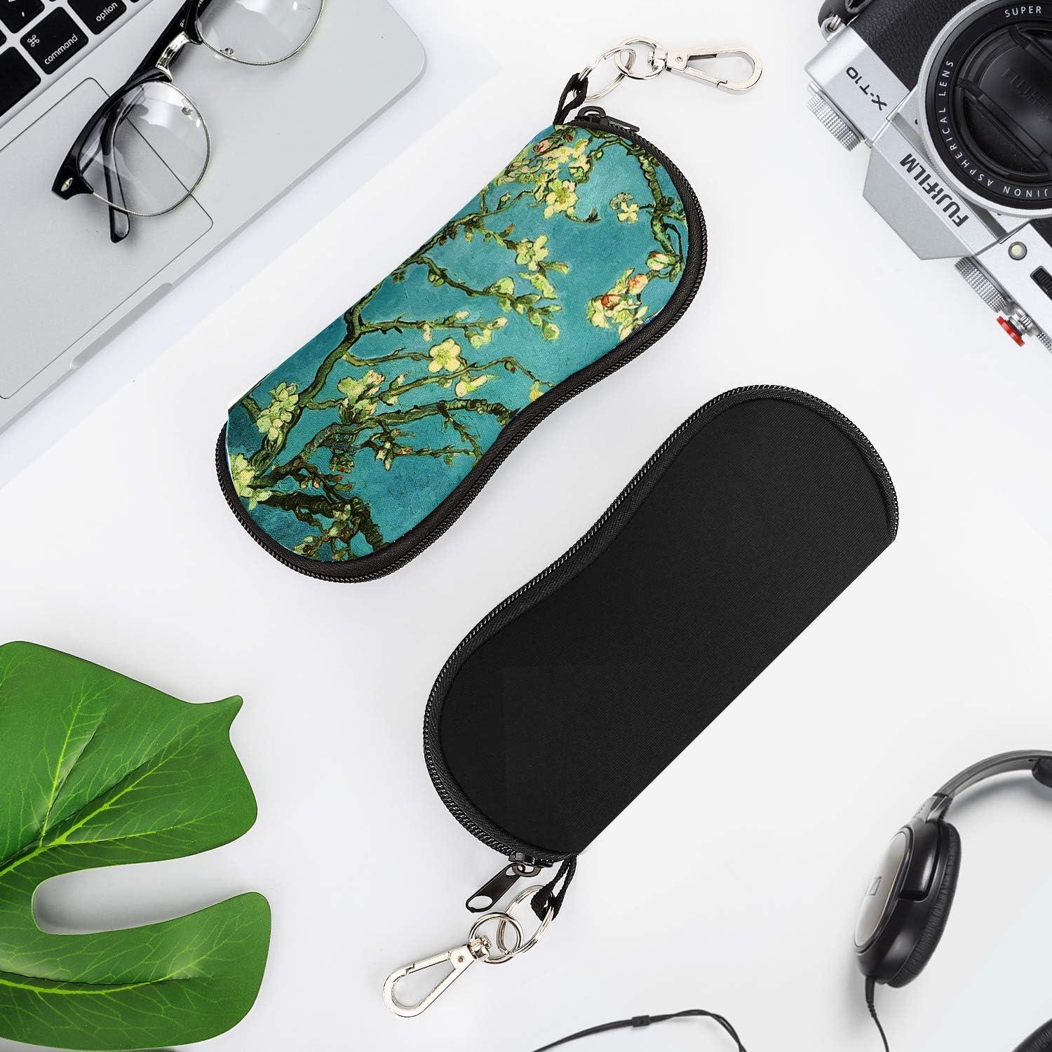 Funda para Gafas MoKo Neopreno Negro y Flor de Almendra