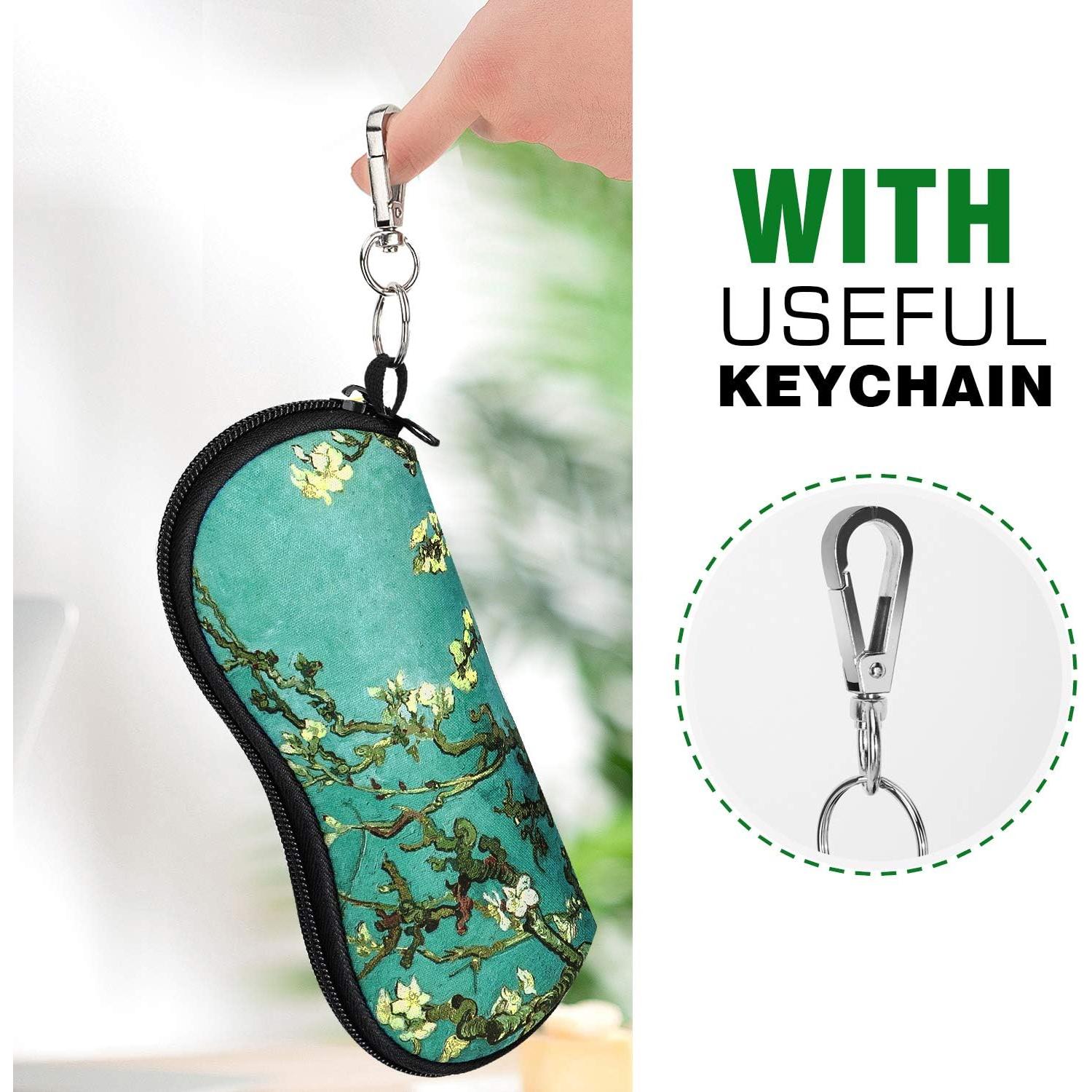 Funda para Gafas MoKo Neopreno Negro y Flor de Almendra