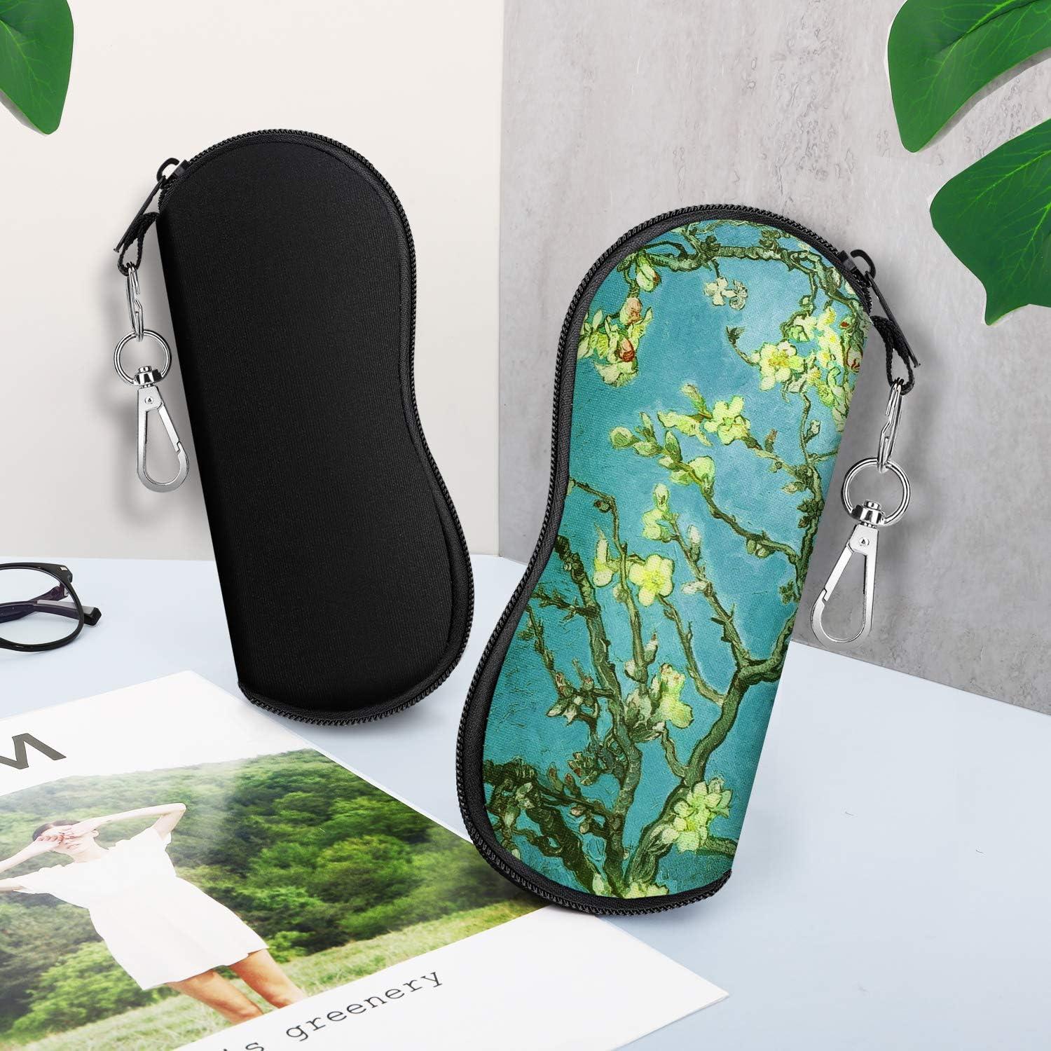 Funda para Gafas MoKo Neopreno Negro y Flor de Almendra