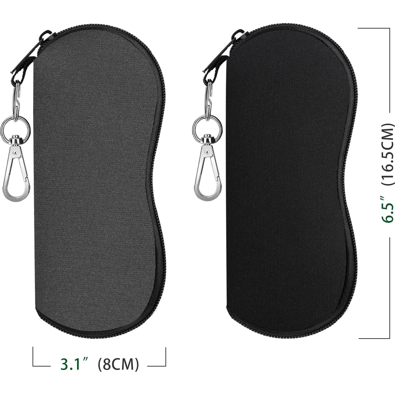 Funda para Gafas MoKo Neopreno 2 Piezas Gris y Negro