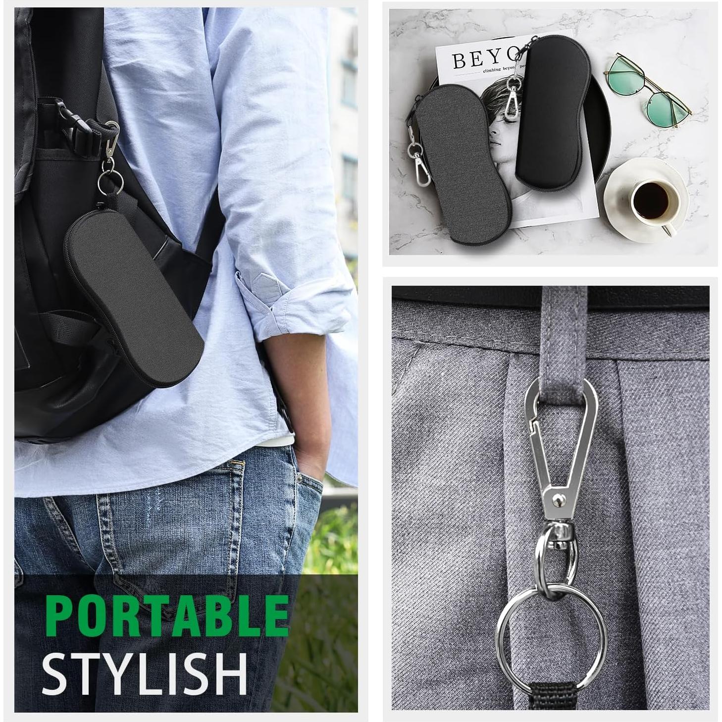 Funda para Gafas MoKo Neopreno 2 Piezas Gris y Negro