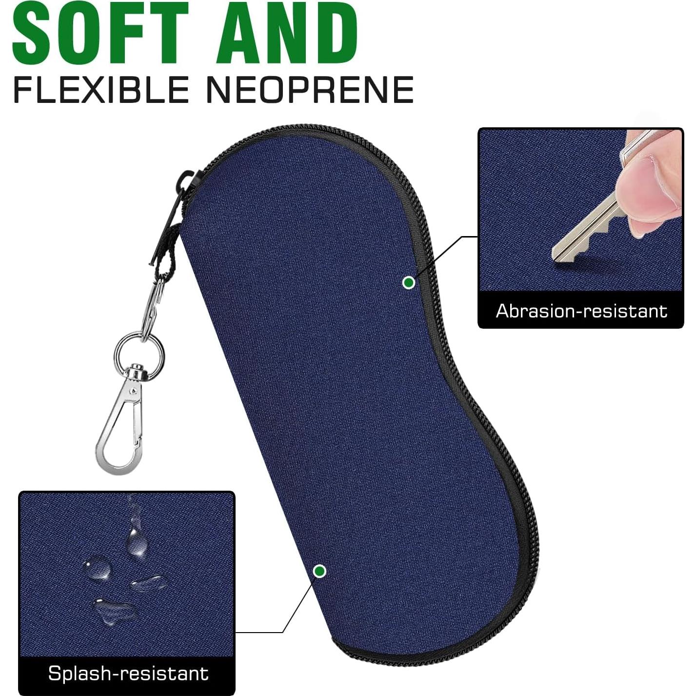 Funda para Gafas MoKo Neopreno 2 Paquetes Clip Cinturón