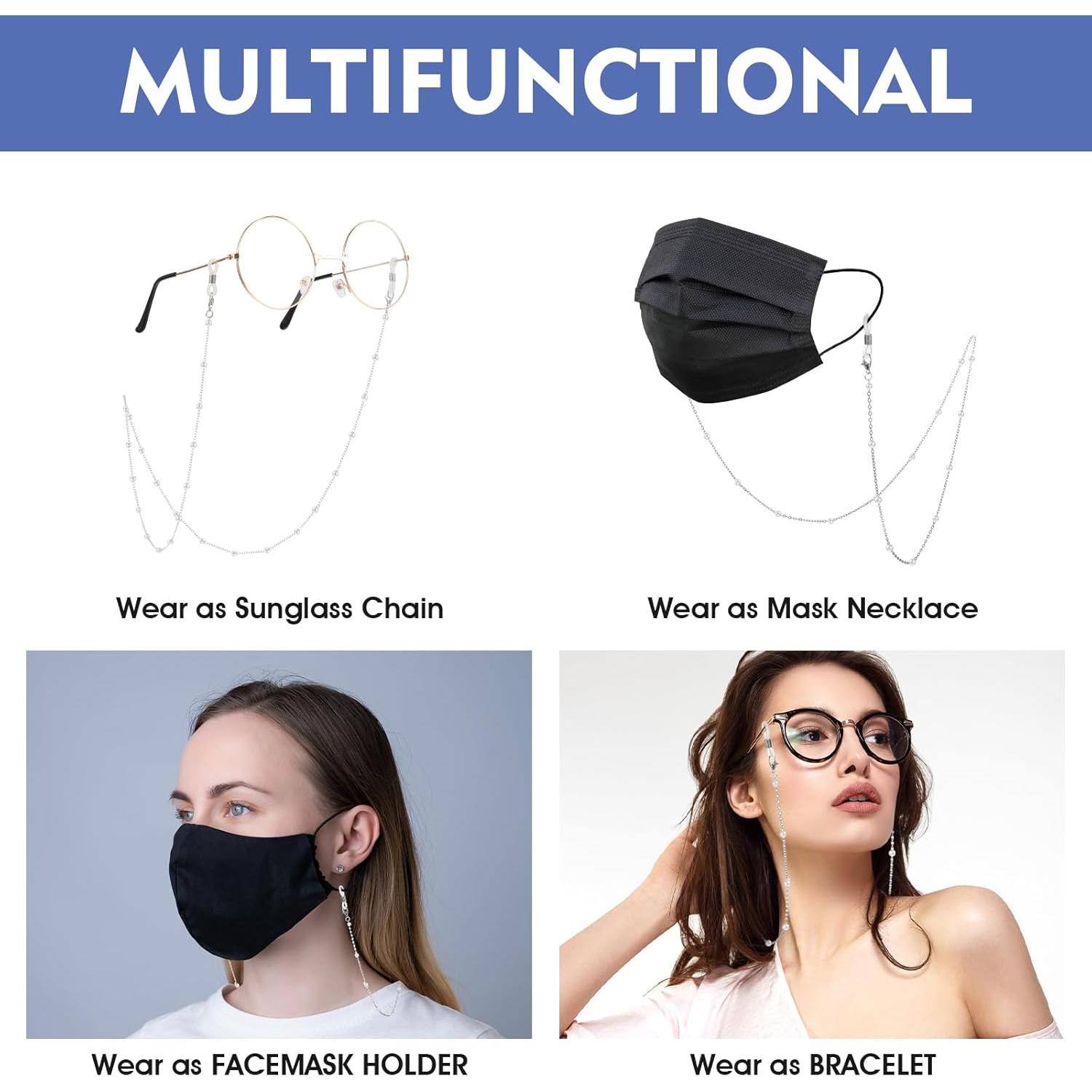 Cadenas para Gafas Mujeres Beaded 70 cm Correa Elegante