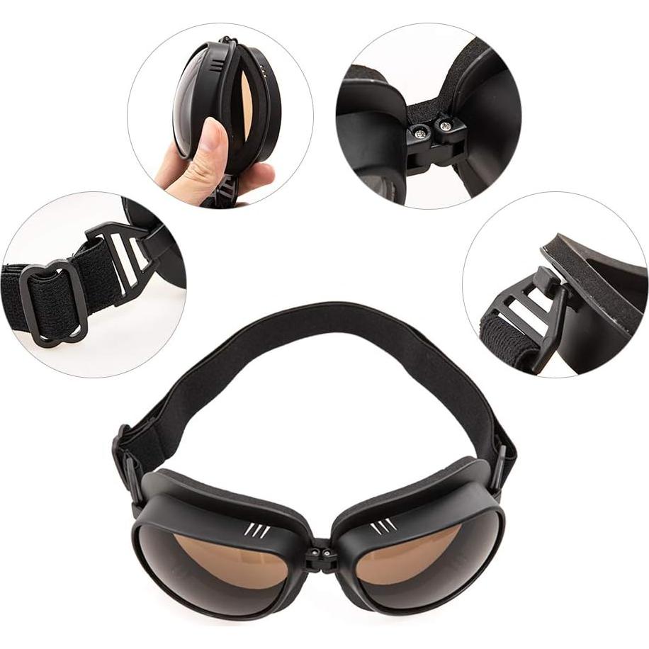 Gafas de Motocicleta Evomosa Vintage Retro para Casco