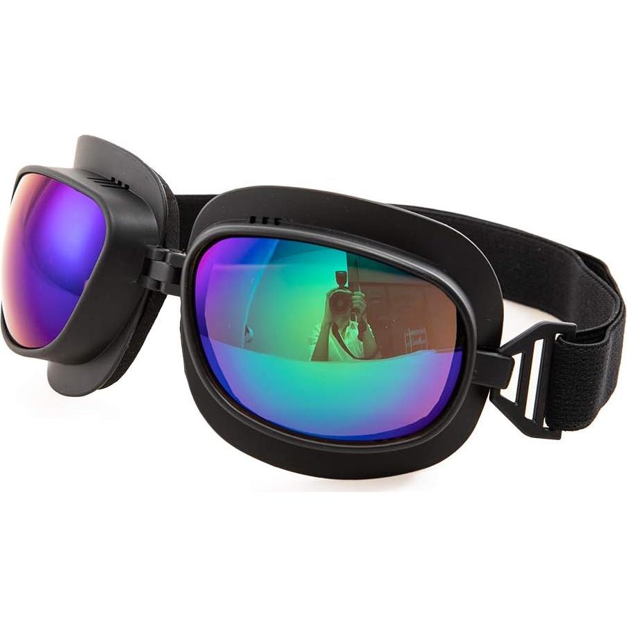 Gafas de Motocicleta Evomosa MG53-BL Retro con Lente Azul