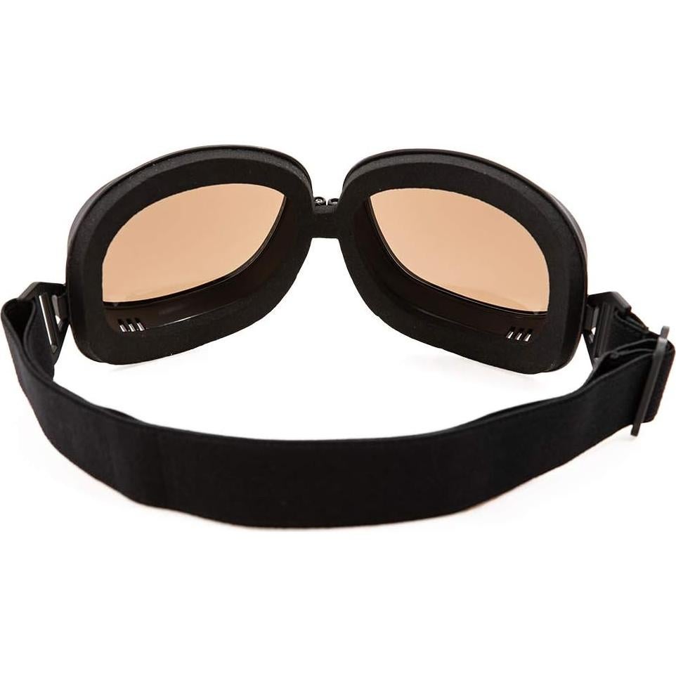 Gafas de Motocicleta Evomosa MG53 Vintage Retro Negro