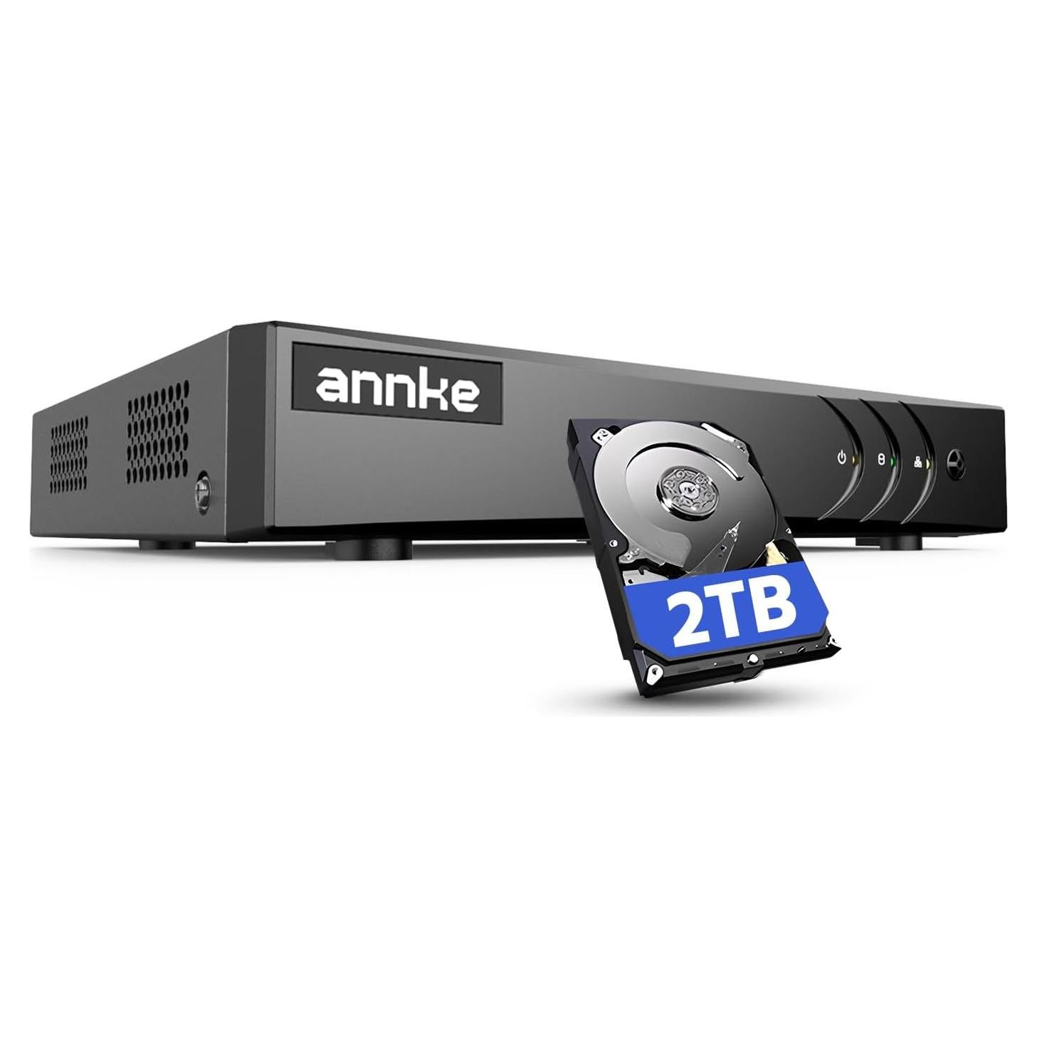 DVR de Seguridad ANNKE 5MP 16 Canales con HDD 2TB y Detección IA