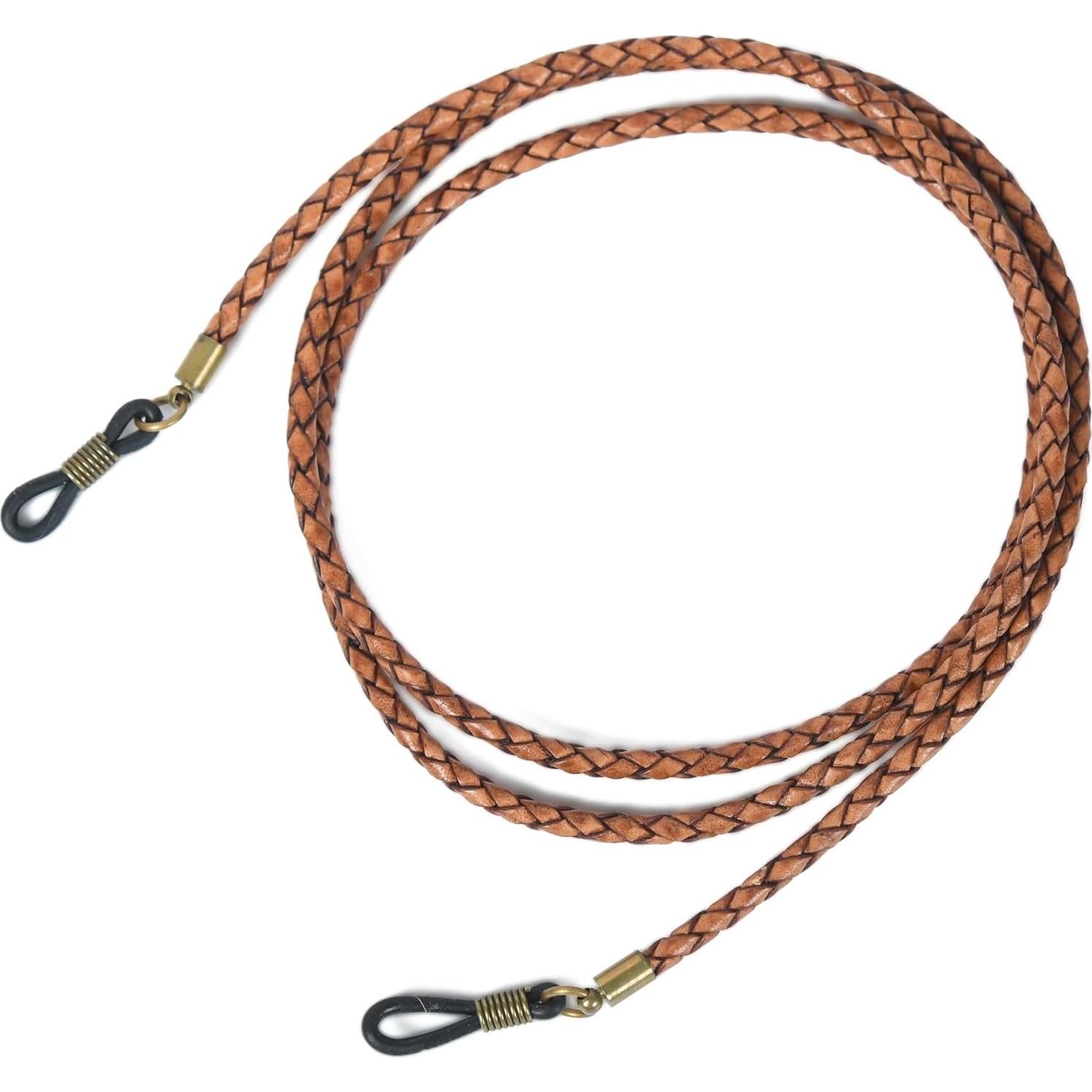 Correa de Gafas GENIQUE de Cuero Genuino Marrón 9.86g