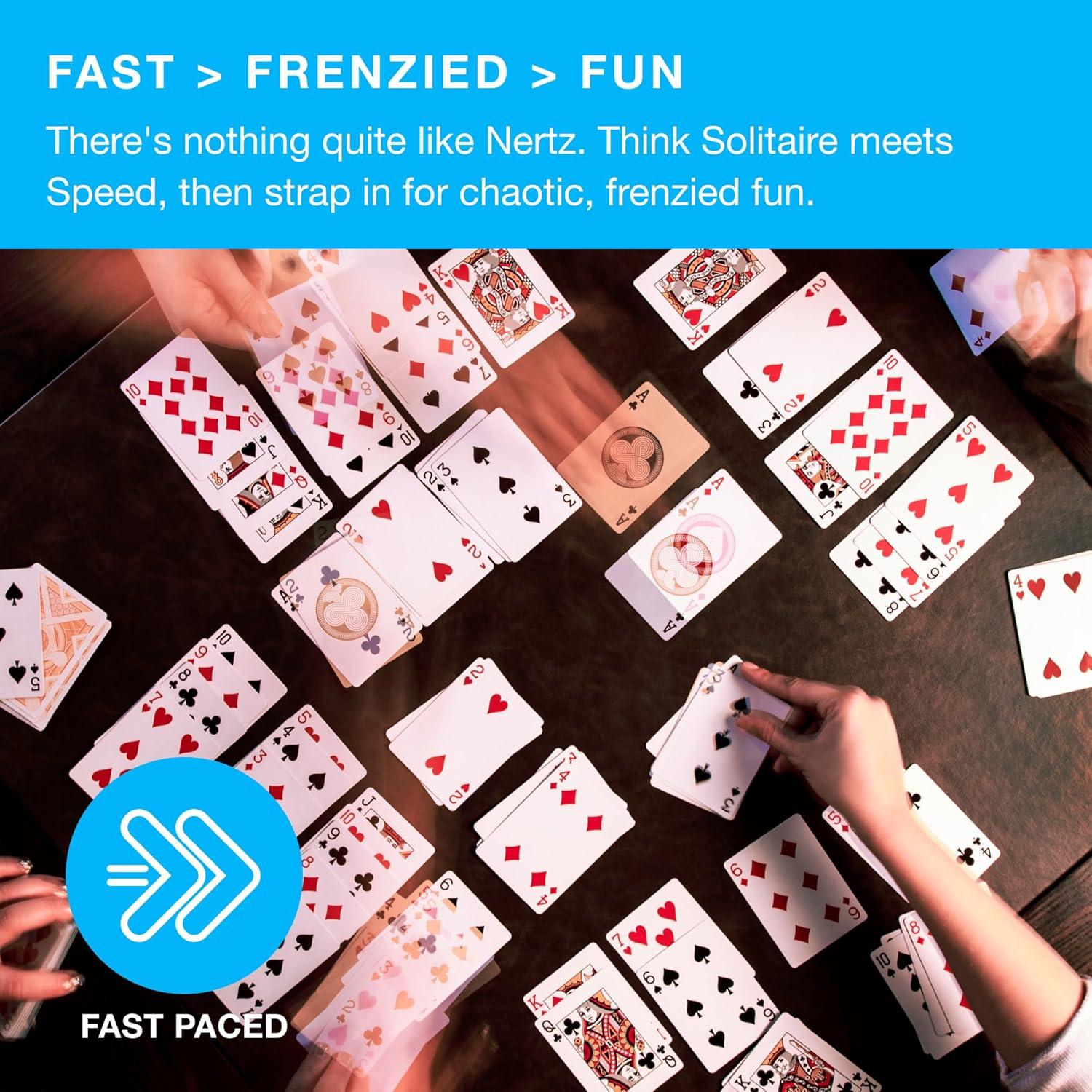 Juego de Cartas Nertz Brybelly - 12 Barajas de Póker 8.89x6.35cm