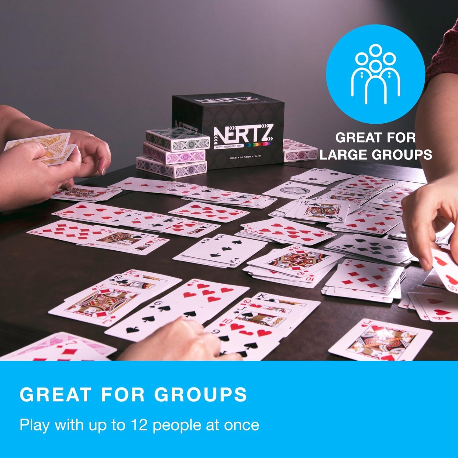 Juego de Cartas Nertz Brybelly - 12 Barajas de Póker 8.89x6.35cm