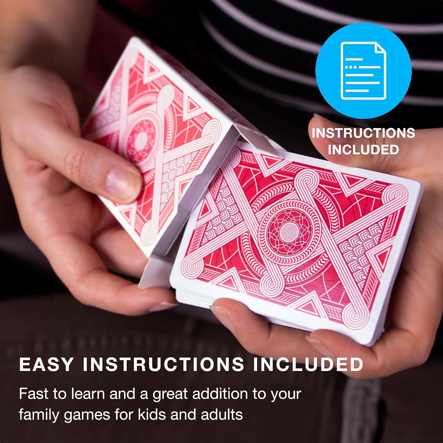 Juego de Cartas Nertz Brybelly - 12 Barajas de Póker 8.89x6.35cm