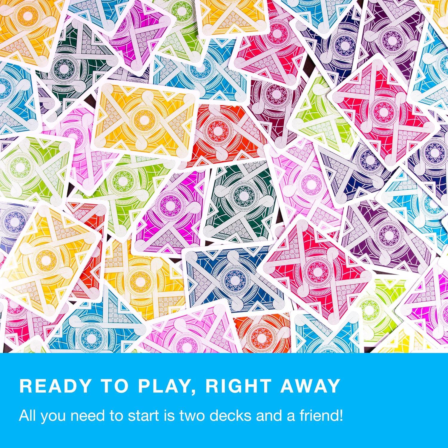 Juego de Cartas Nertz Brybelly - 12 Barajas de Póker 8.89x6.35cm