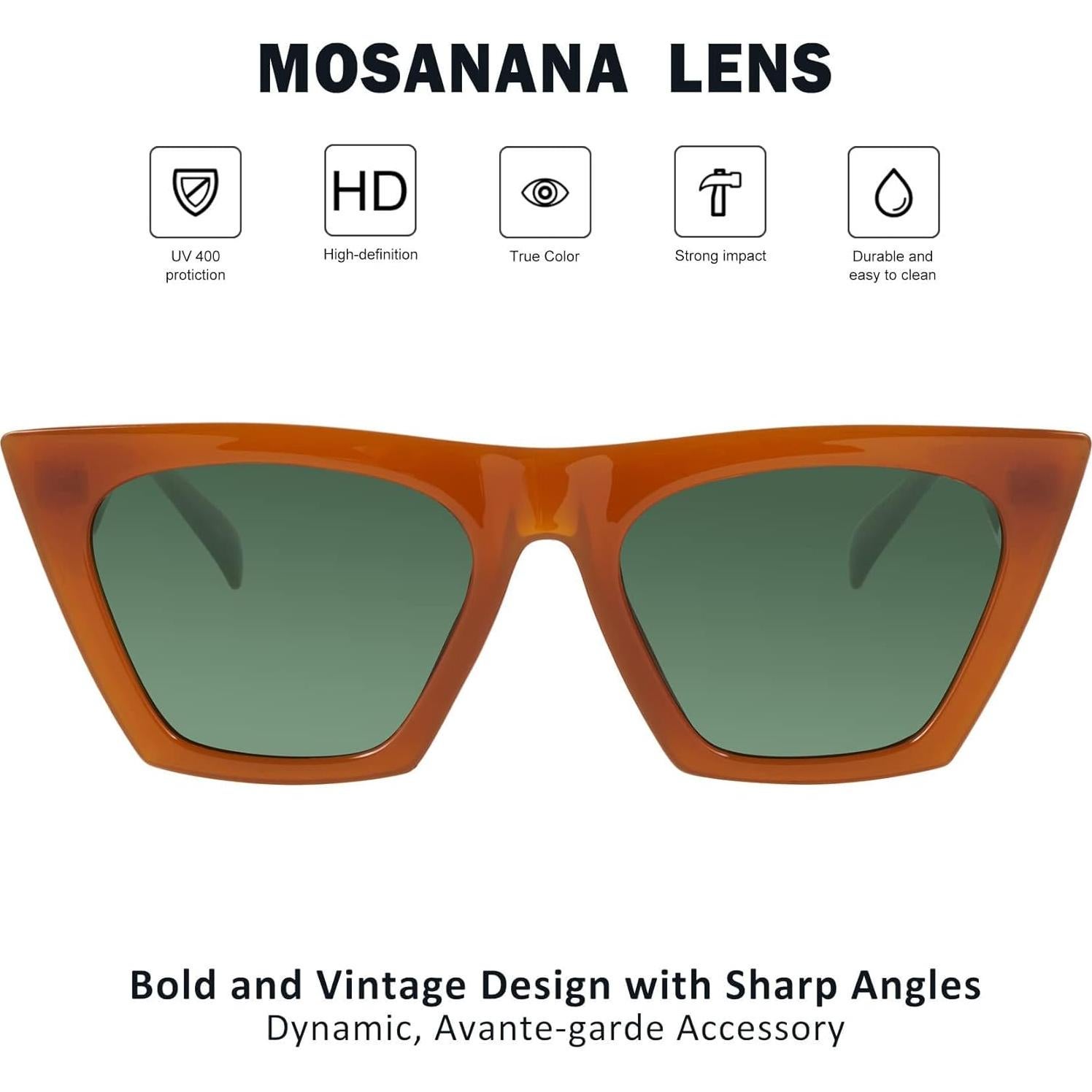 Gafas de sol Mosanana cuadradas UV400 para mujeres