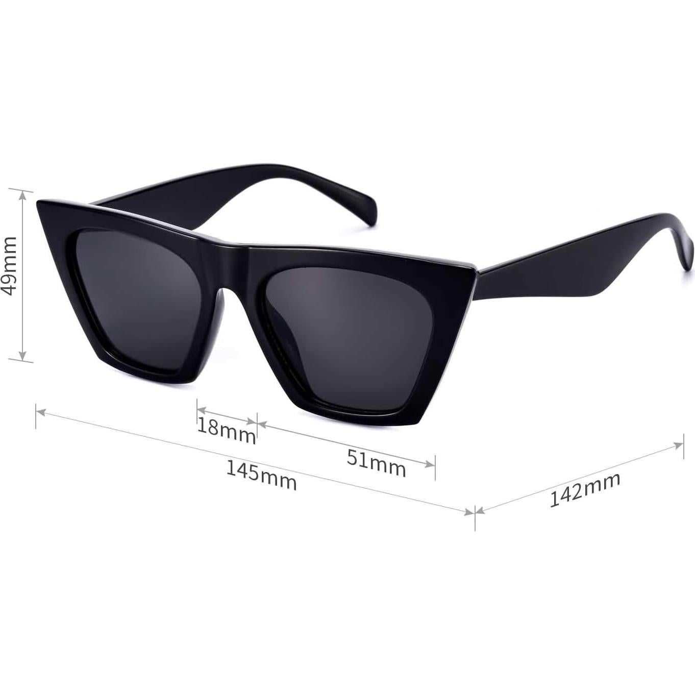 Gafas de Sol Cuadradas Mosanana Estilo Ojo de Gato UV400