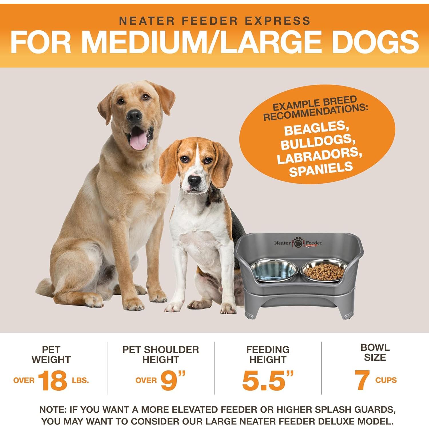 Neater Feeder - Cuencos Elevados para Perros Medianos/Grandes