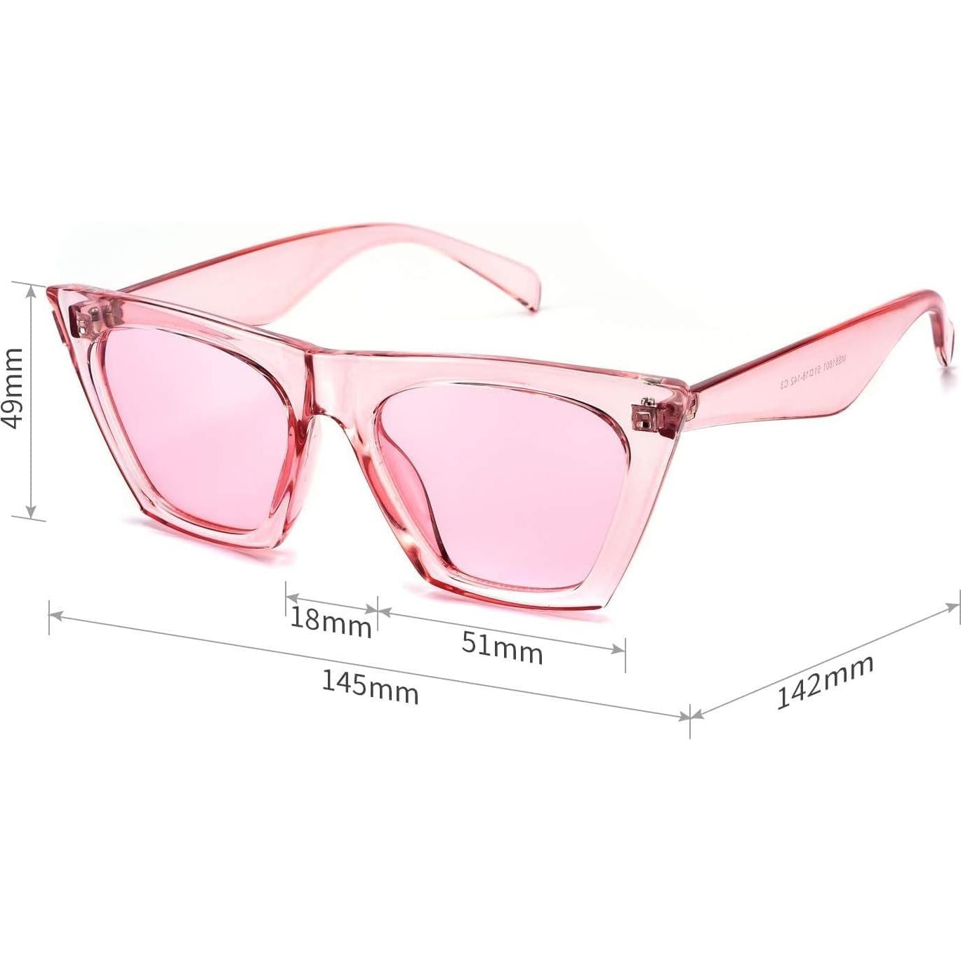 Gafas de Sol Mosanana Cuadradas UV400 Rosa Modelo SHINE