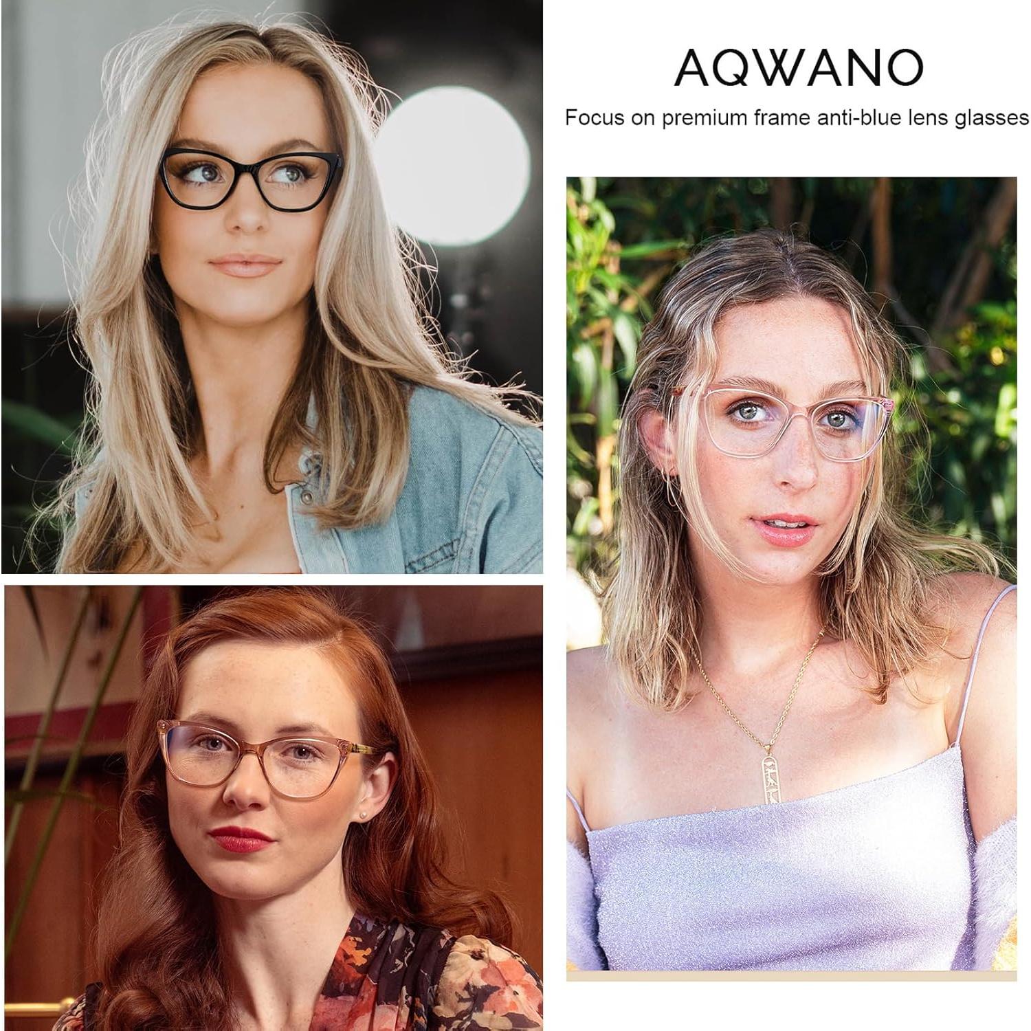 Gafas de Lectura AQWANO Estilo Gato Ojo 3.0 Anti Luz Azul
