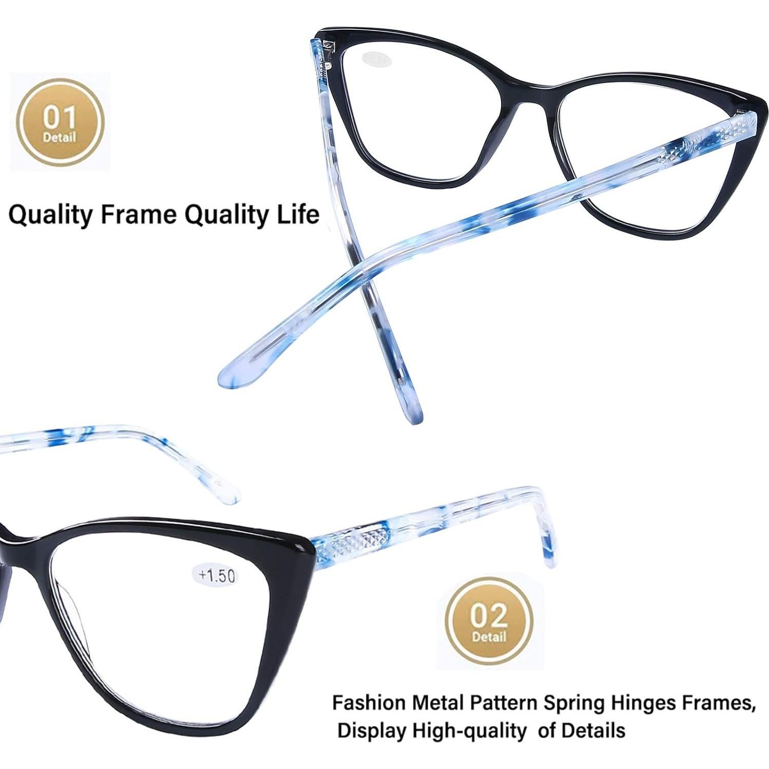 Gafas de Lectura AQWANO Anti Luz Azul Oversized Mujer