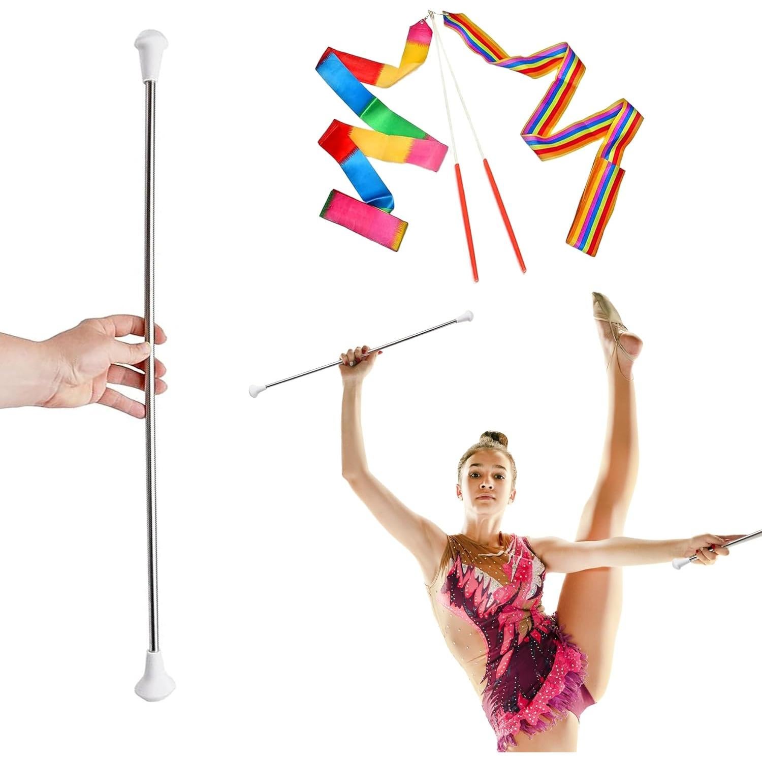 Baton de Marcha Giratorio SIRCLES 20" Acero Inoxidable con Cintas