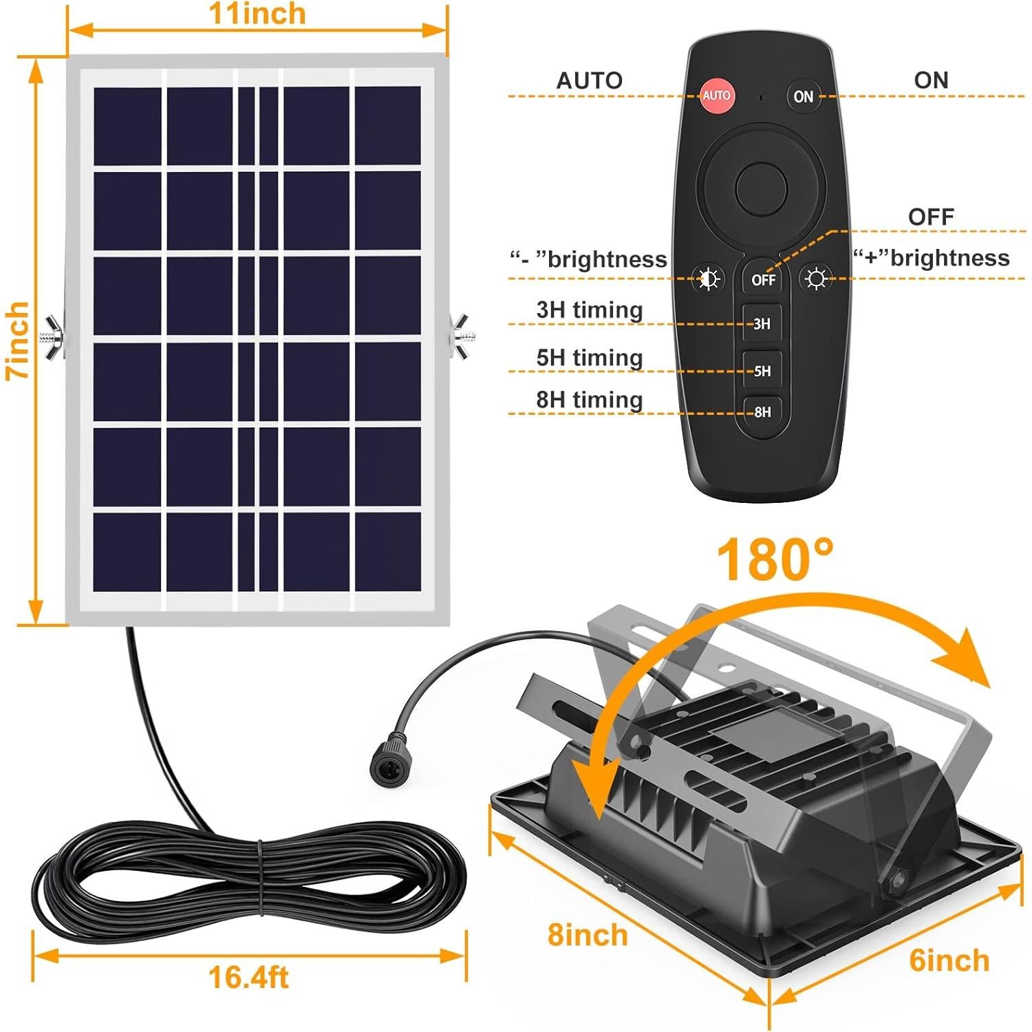 Luz Solar de Inundación Kakalights 800LM IP65 para Exterior