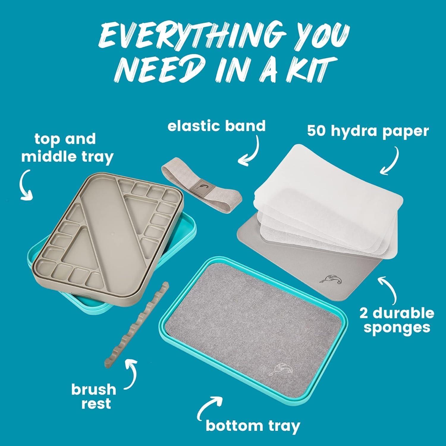 Kit de Pintura Acrílica D'Artisan Wet Palette 50pc