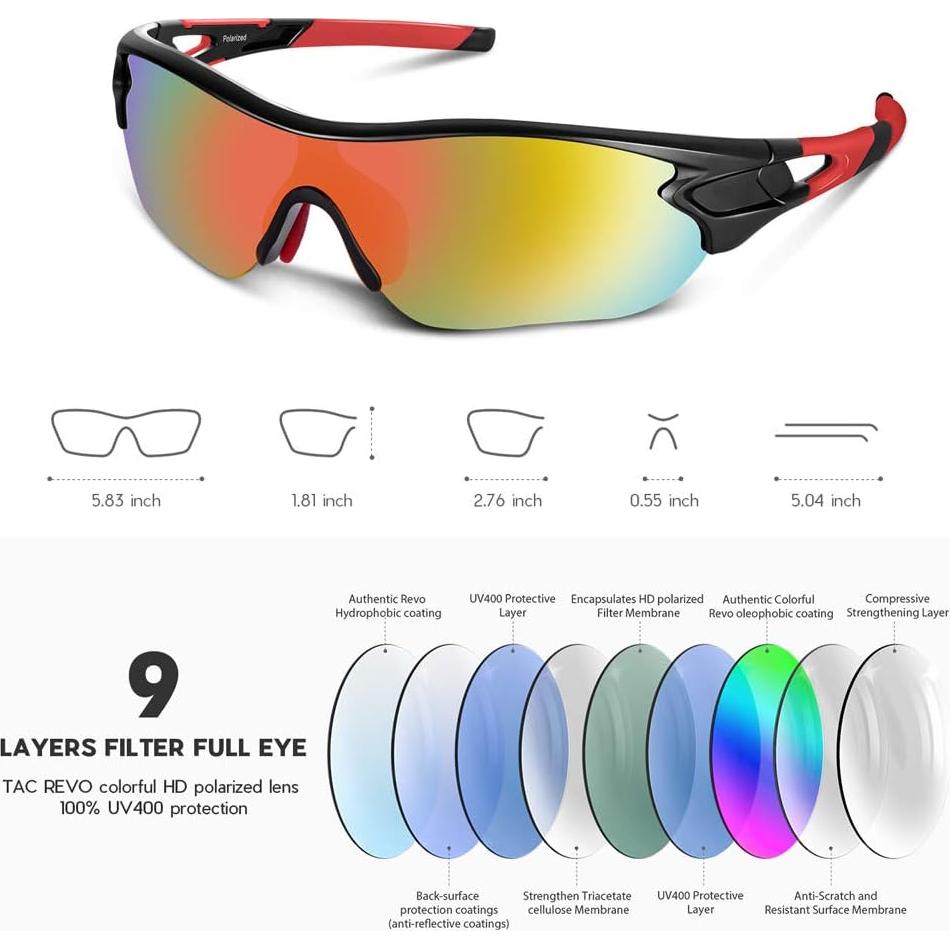 Gafas de sol BEACOOL polarizadas para deportes y actividades
