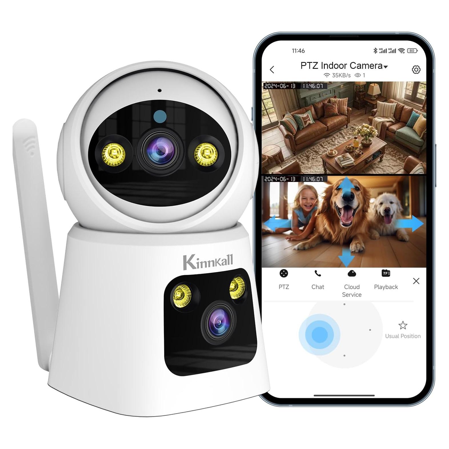 Cámara de Seguridad Kinnkall IPC960P 4MP Doble Lente 360°