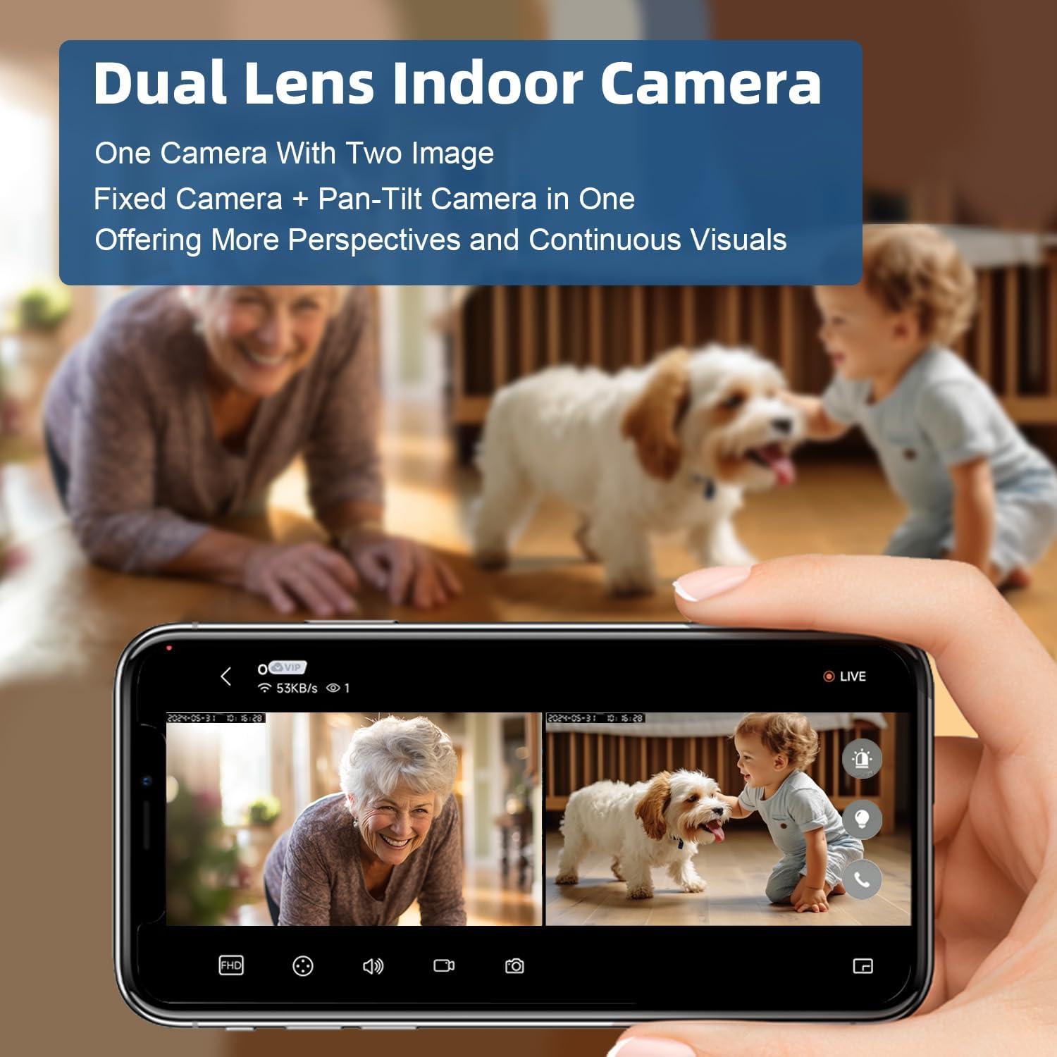 Cámara de Seguridad Kinnkall IPC960P 4MP Doble Lente 360°