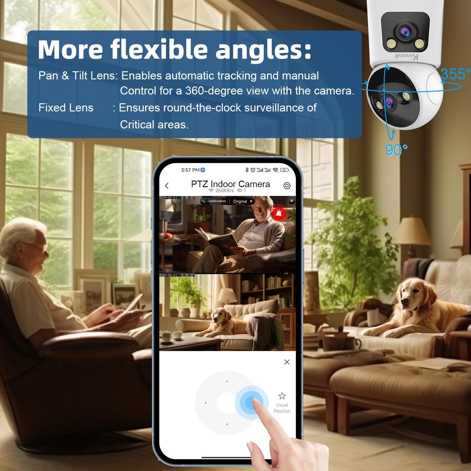 Cámara de Seguridad Kinnkall IPC960P 4MP Doble Lente 360°