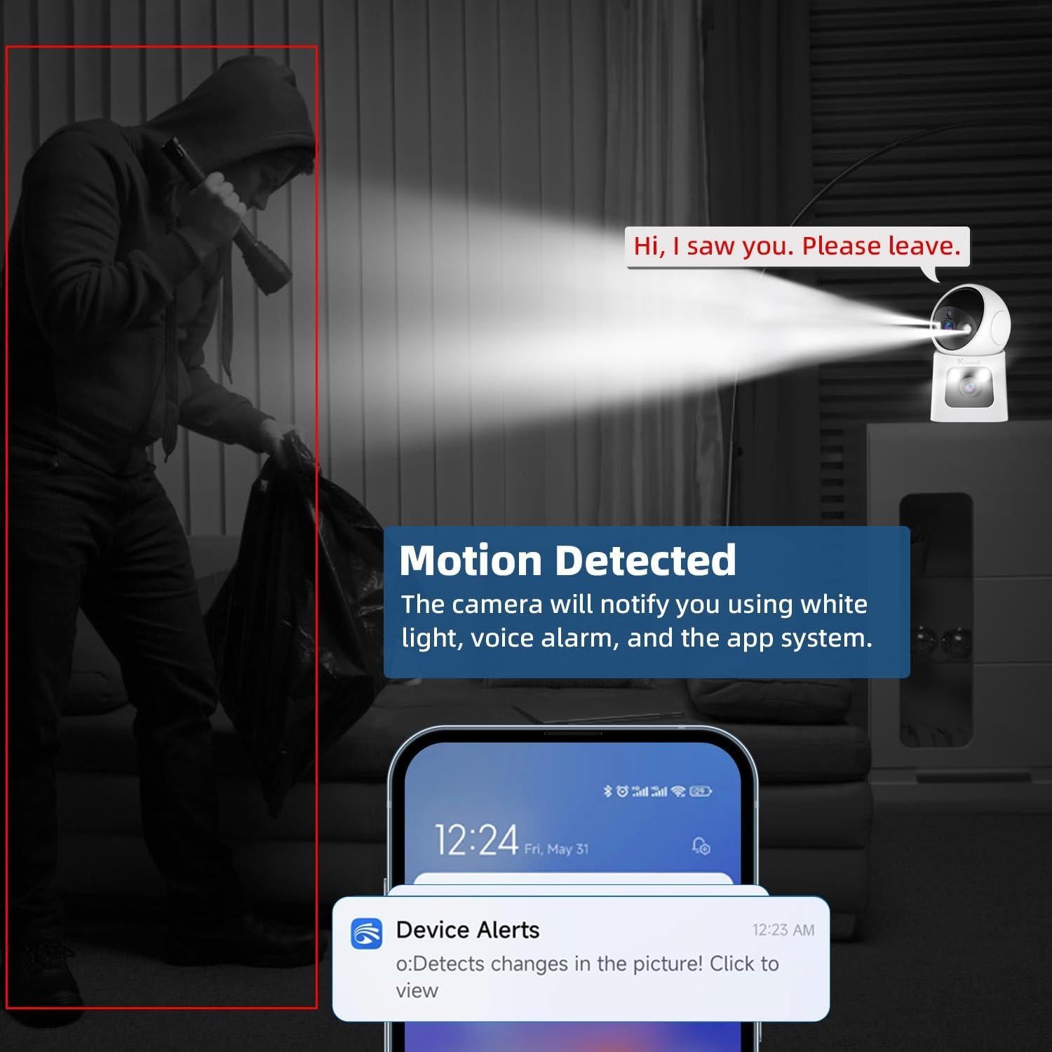 Cámara de Seguridad Kinnkall IPC960P 4MP Doble Lente 360°