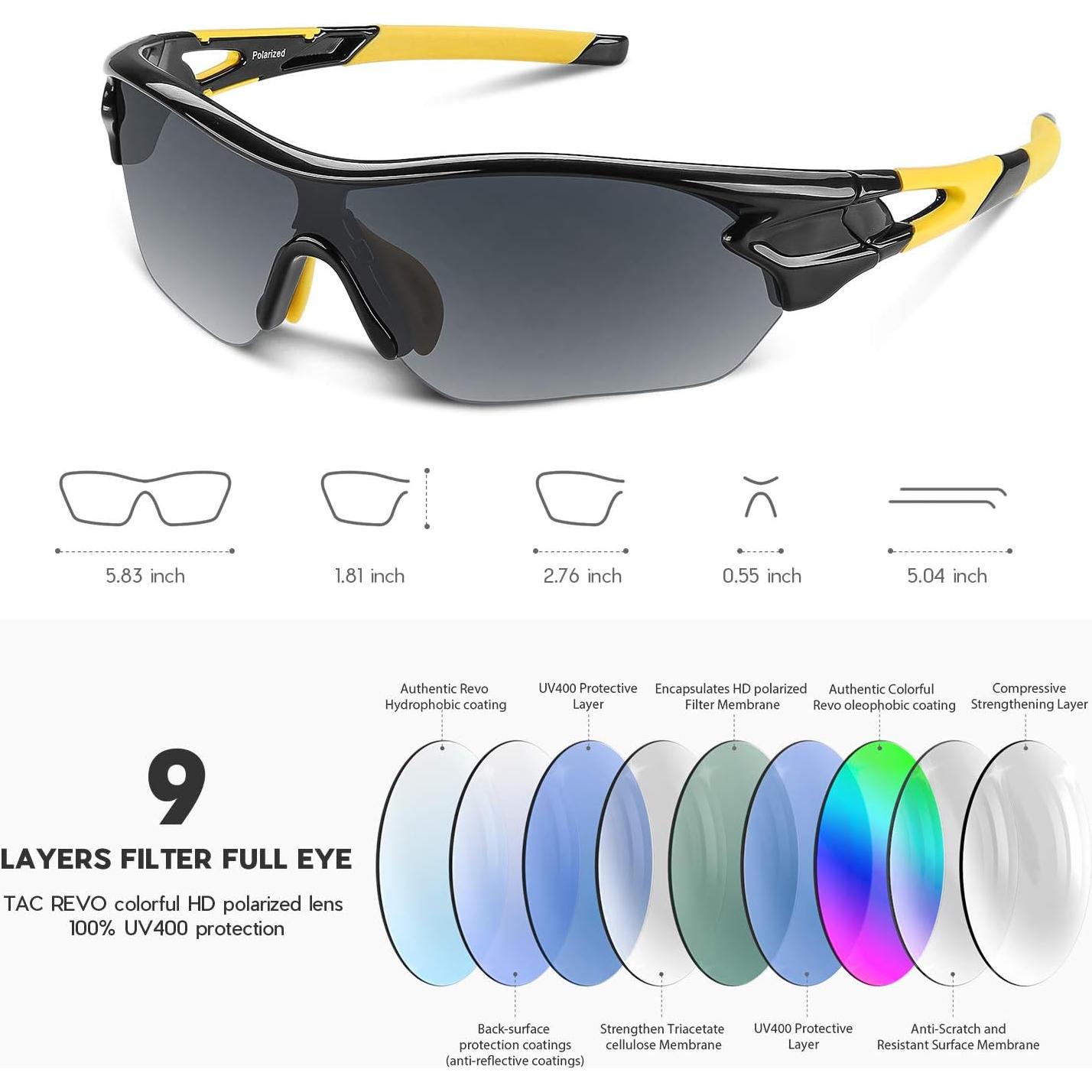 Gafas de sol polarizadas BEACOOL para deportes y actividades