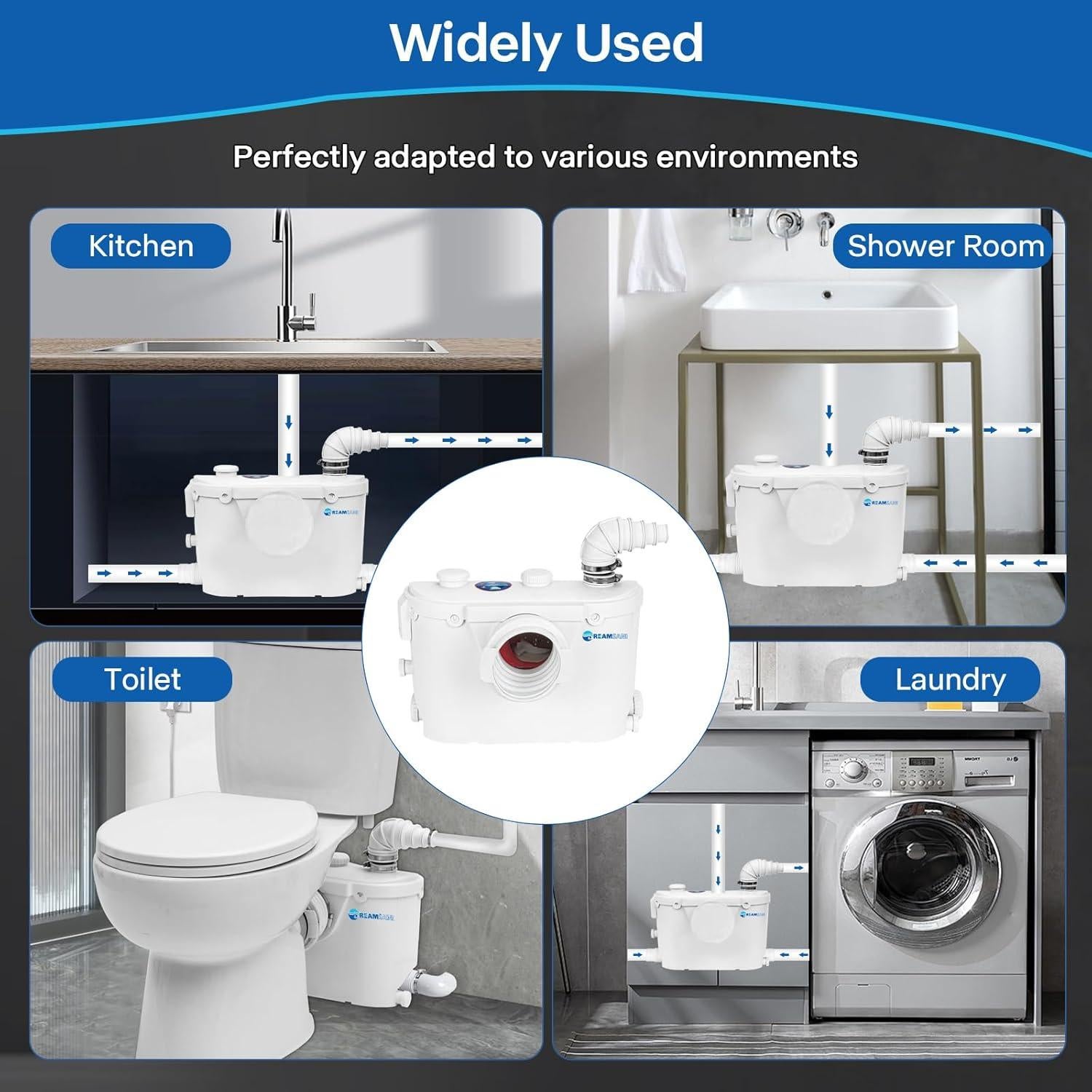 Bomba Maceradora de 500W Dreamsani para Toilet y Lavandería