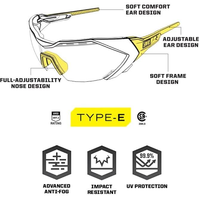 Gafas de Seguridad Mechanix Wear Vision Type-E Anti Niebla