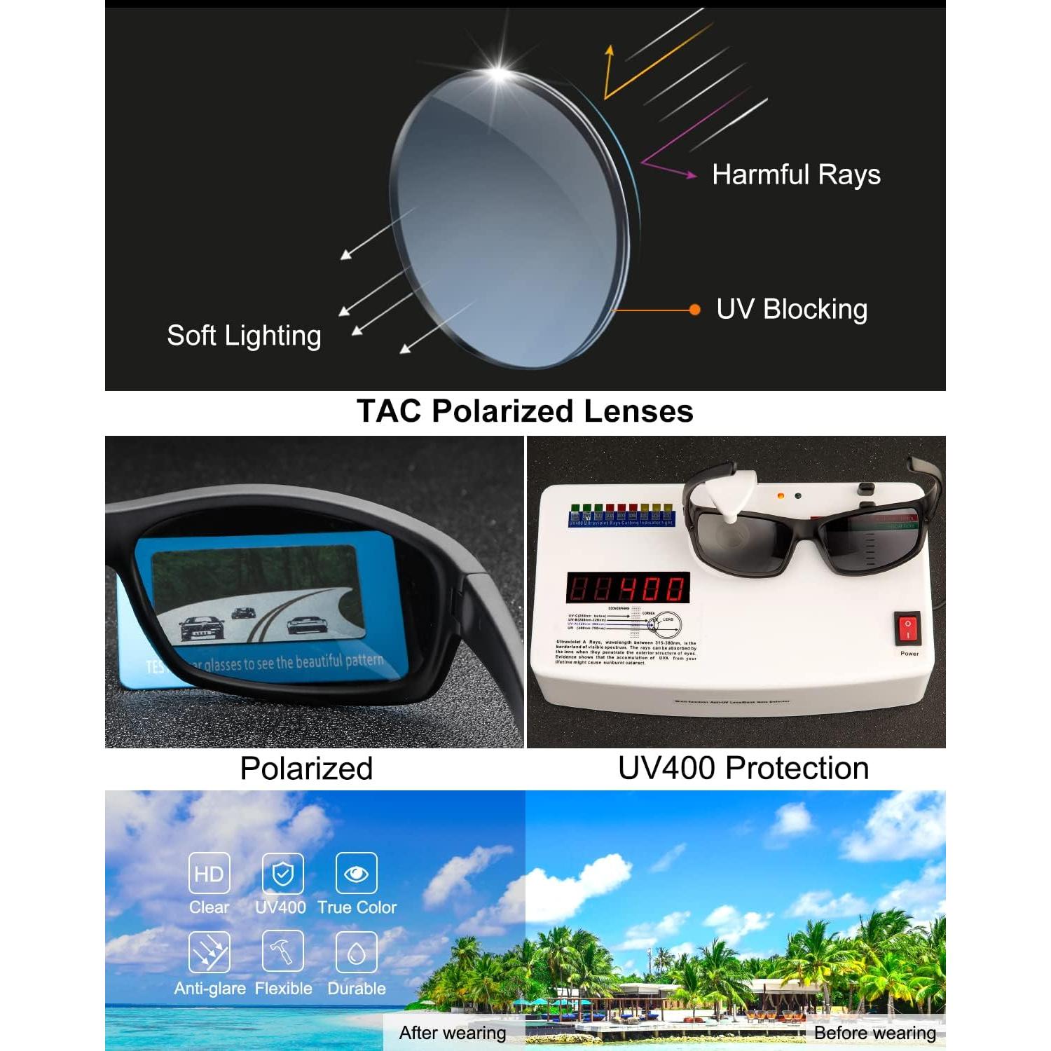 Gafas de sol deportivas BEALER TR90 polarizadas 62mm