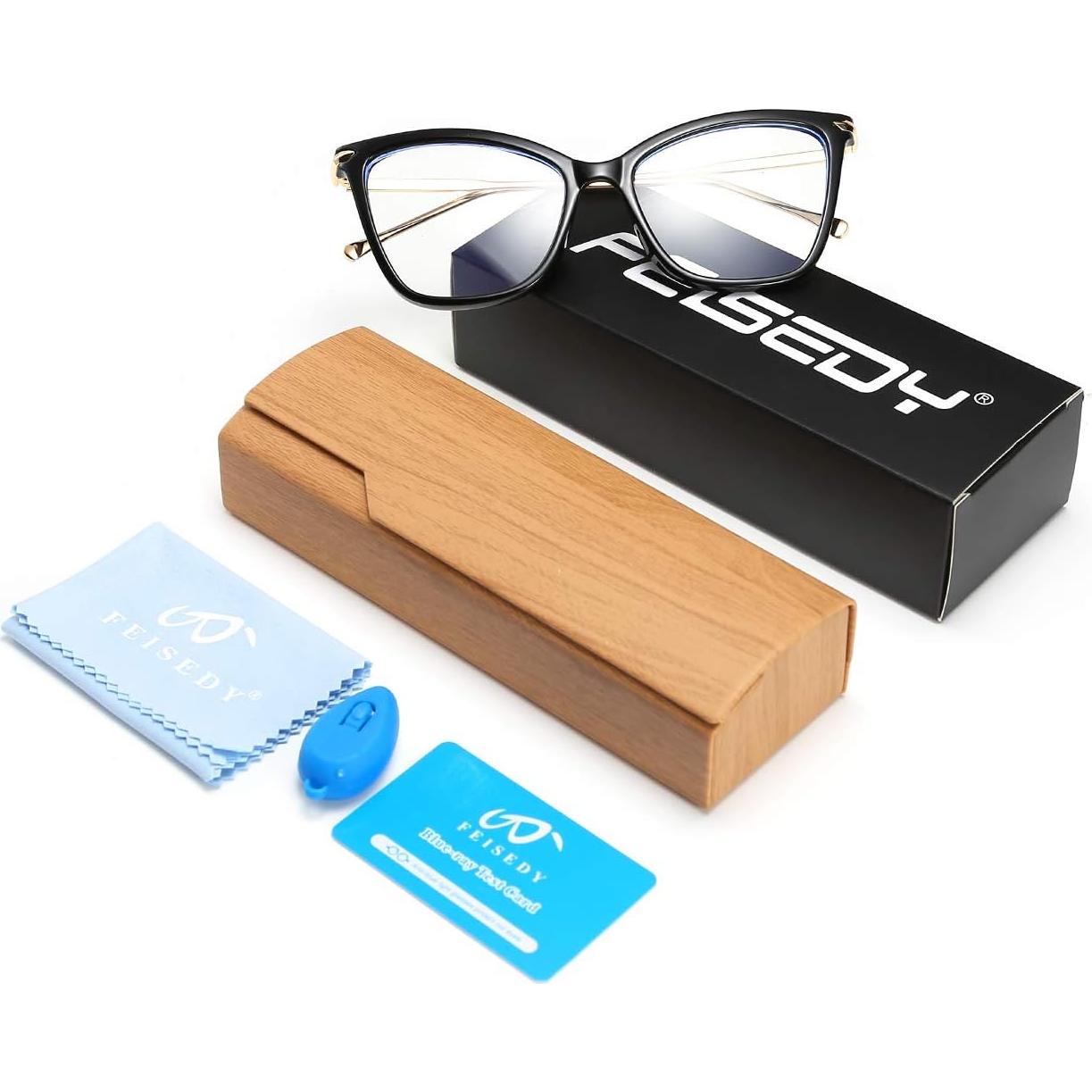 Gafas FEISEDY Ojo de Gato con Bloqueo Luz Azul para Mujeres