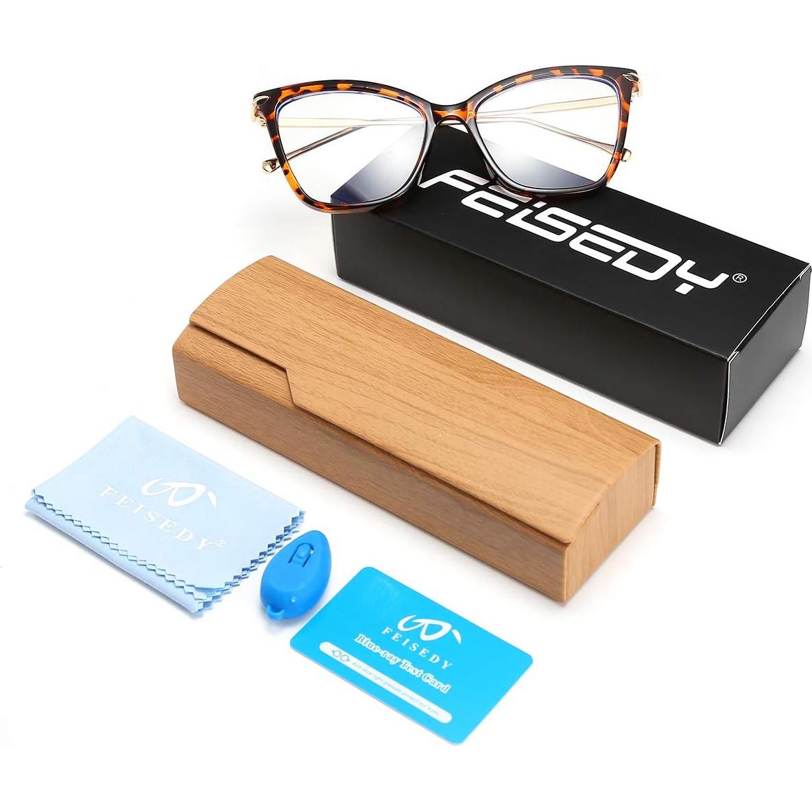 Gafas de Ojo de Gato FEISEDY con Bloqueo de Luz Azul