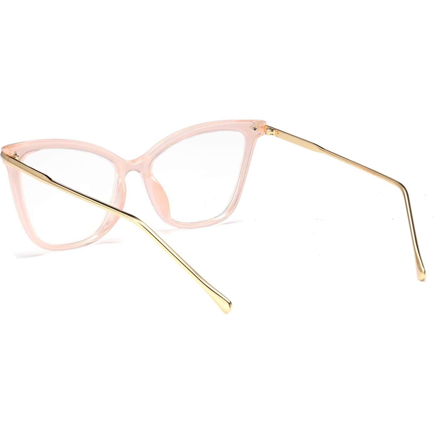 Gafas de Ojo de Gato FEISEDY con Bloqueo de Luz Azul Rosa