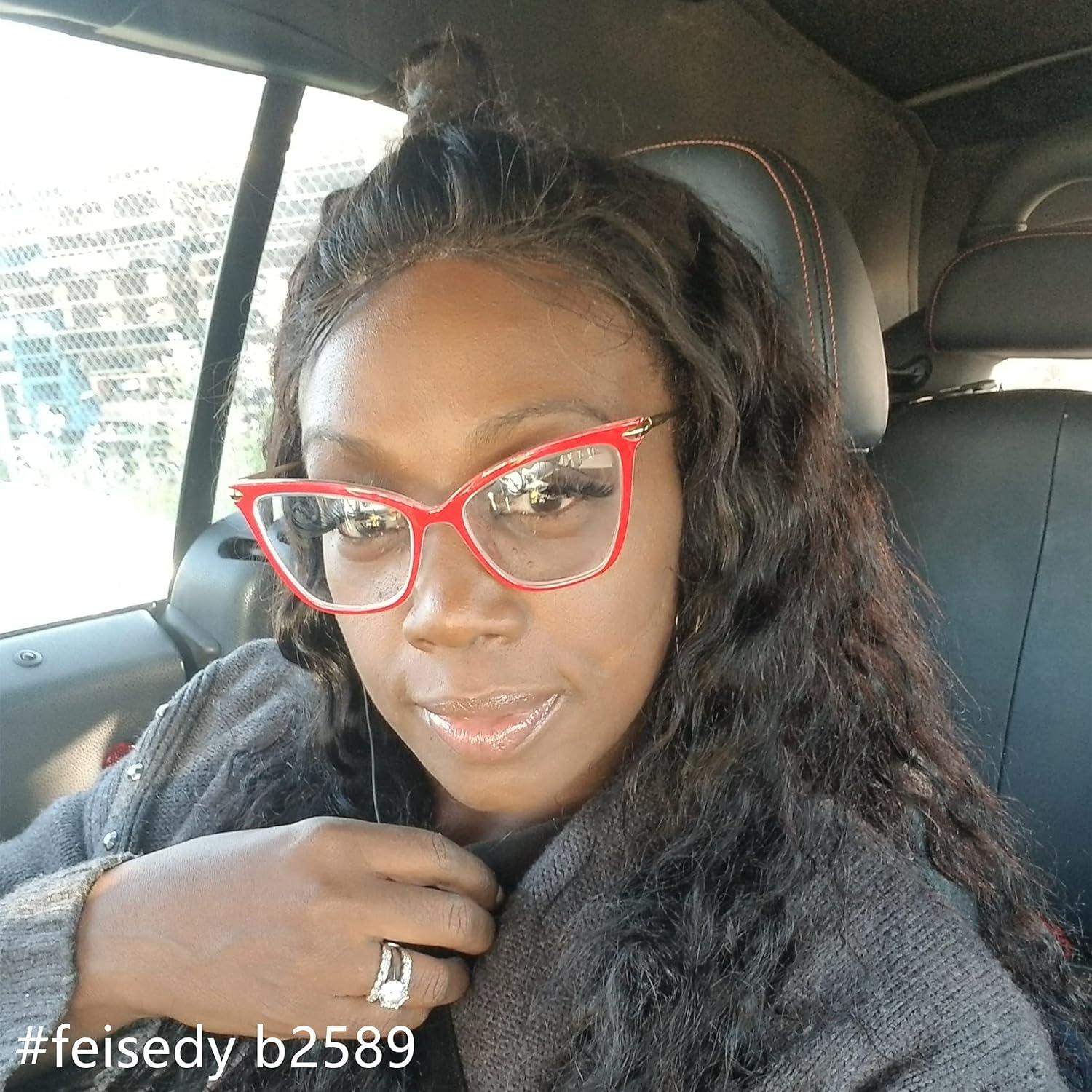 Gafas de Ojo de Gato FEISEDY con Filtro Luz Azul 50mm