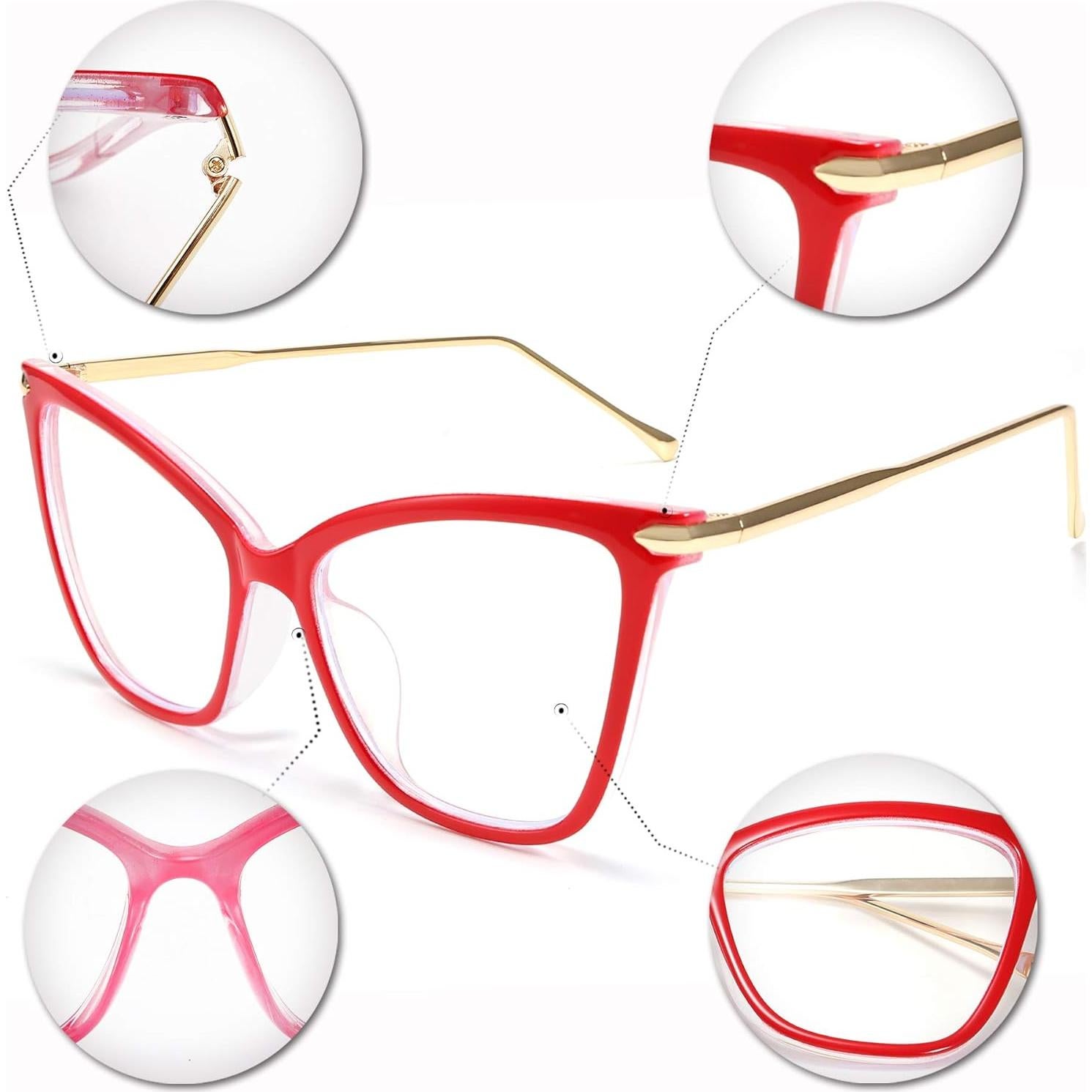 Gafas de Ojo de Gato FEISEDY con Filtro Luz Azul 50mm